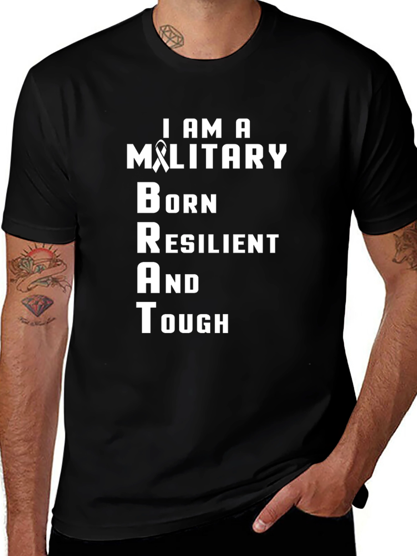 Military Brat T-Shirt - Born Resilient & Tough