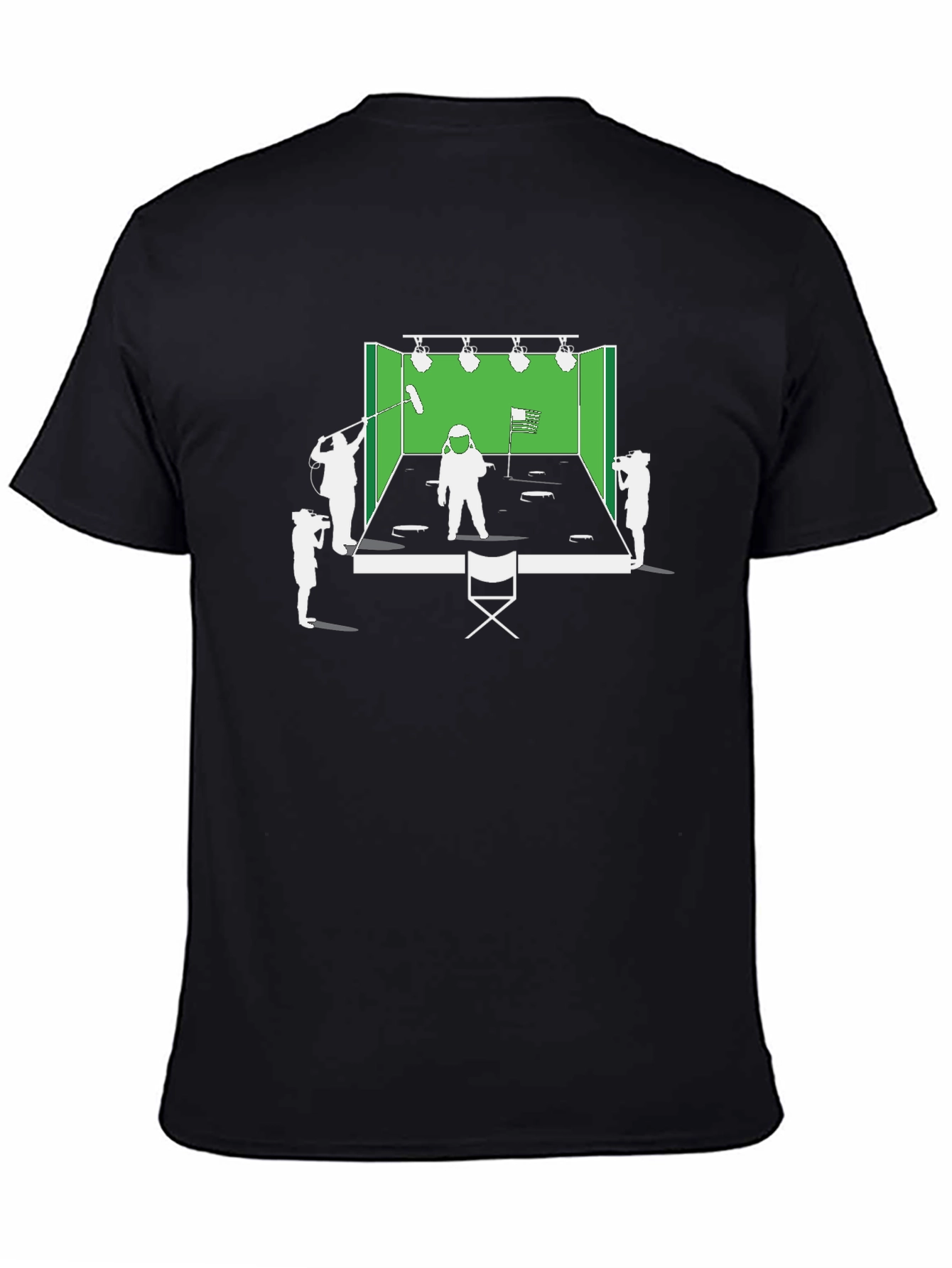 Behind the Scenes T-Shirt Black Cotton