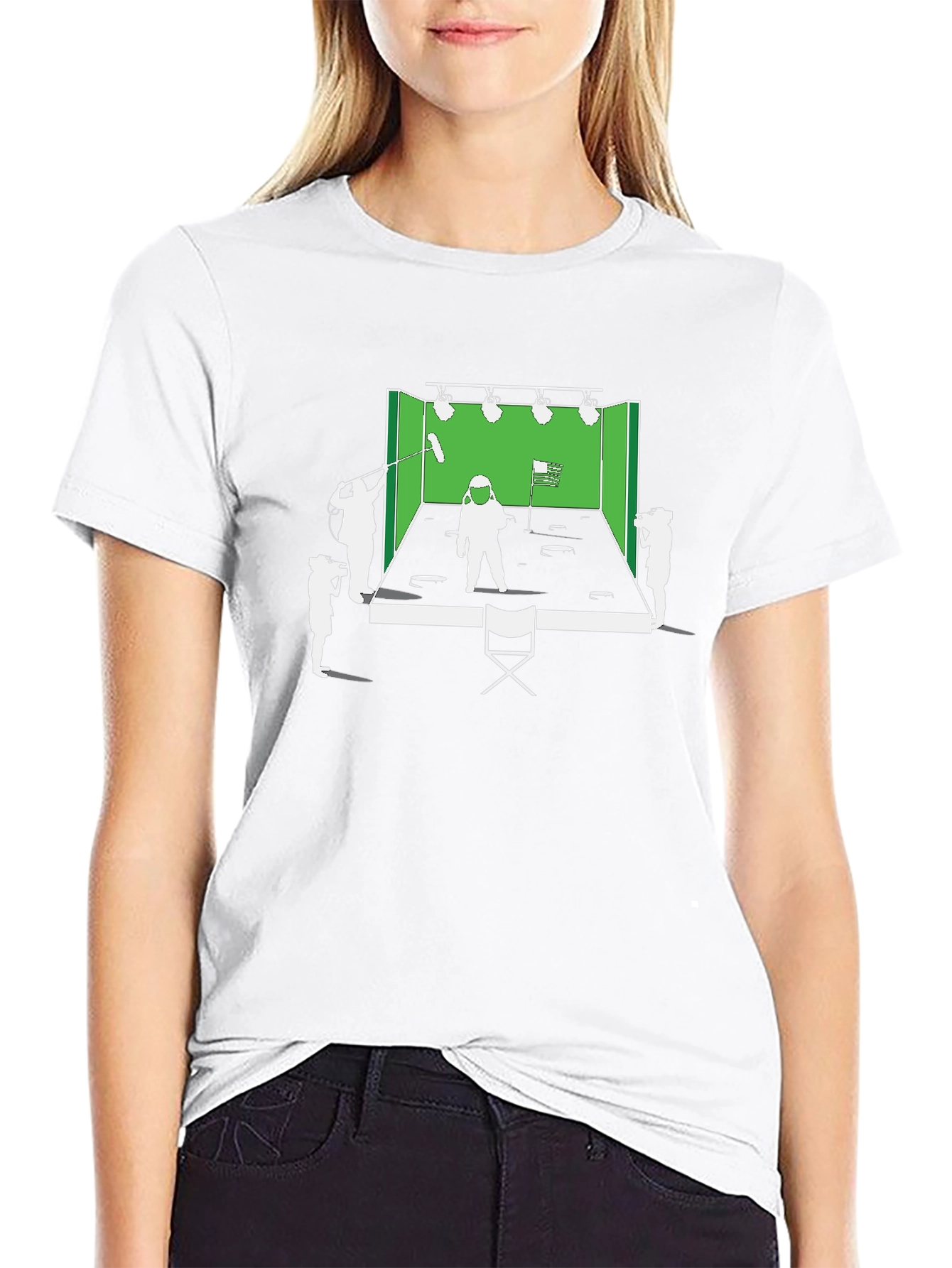 Behind the Scenes T-Shirt Black Cotton