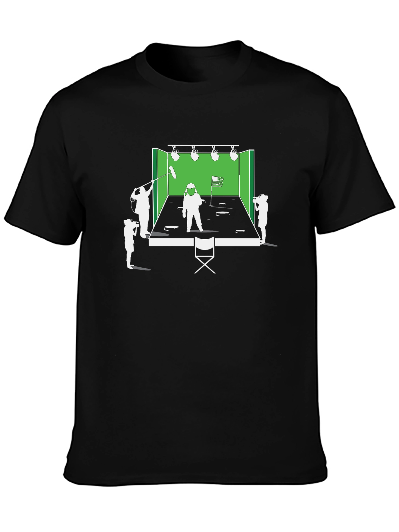 Behind the Scenes T-Shirt Black Cotton