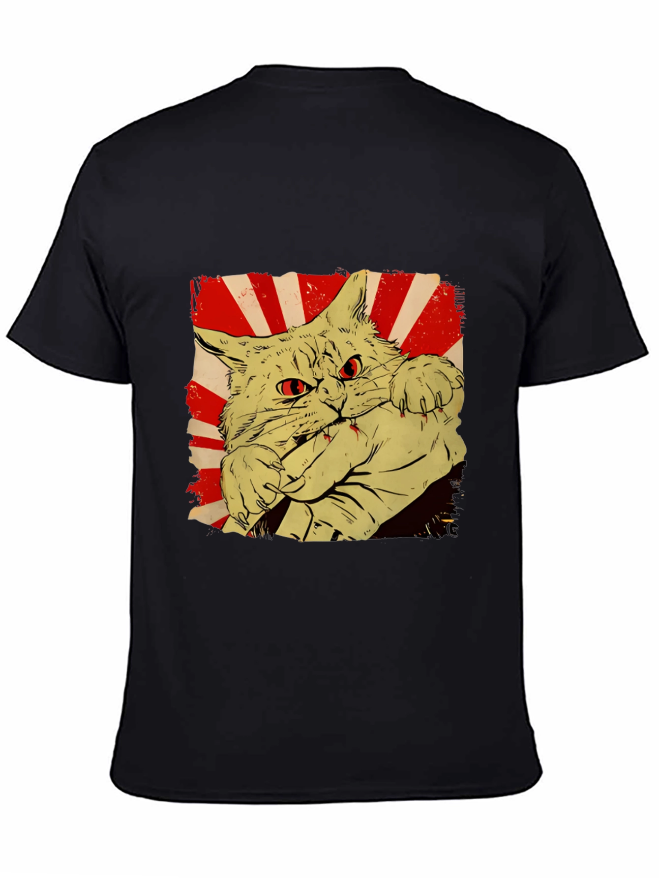 Cat Bite Graphic Tee - Red Eye Feline