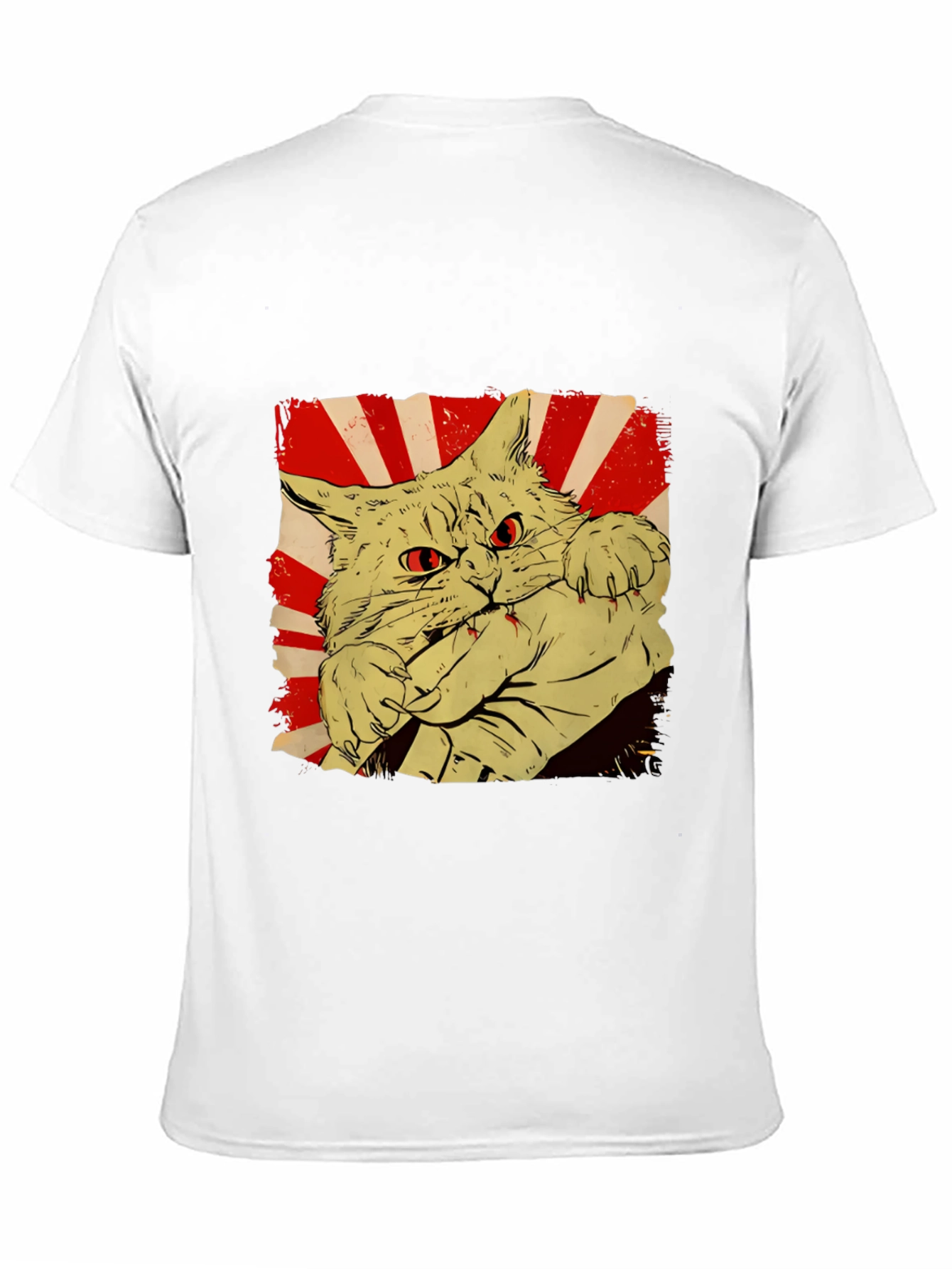 Cat Bite Graphic Tee - Red Eye Feline