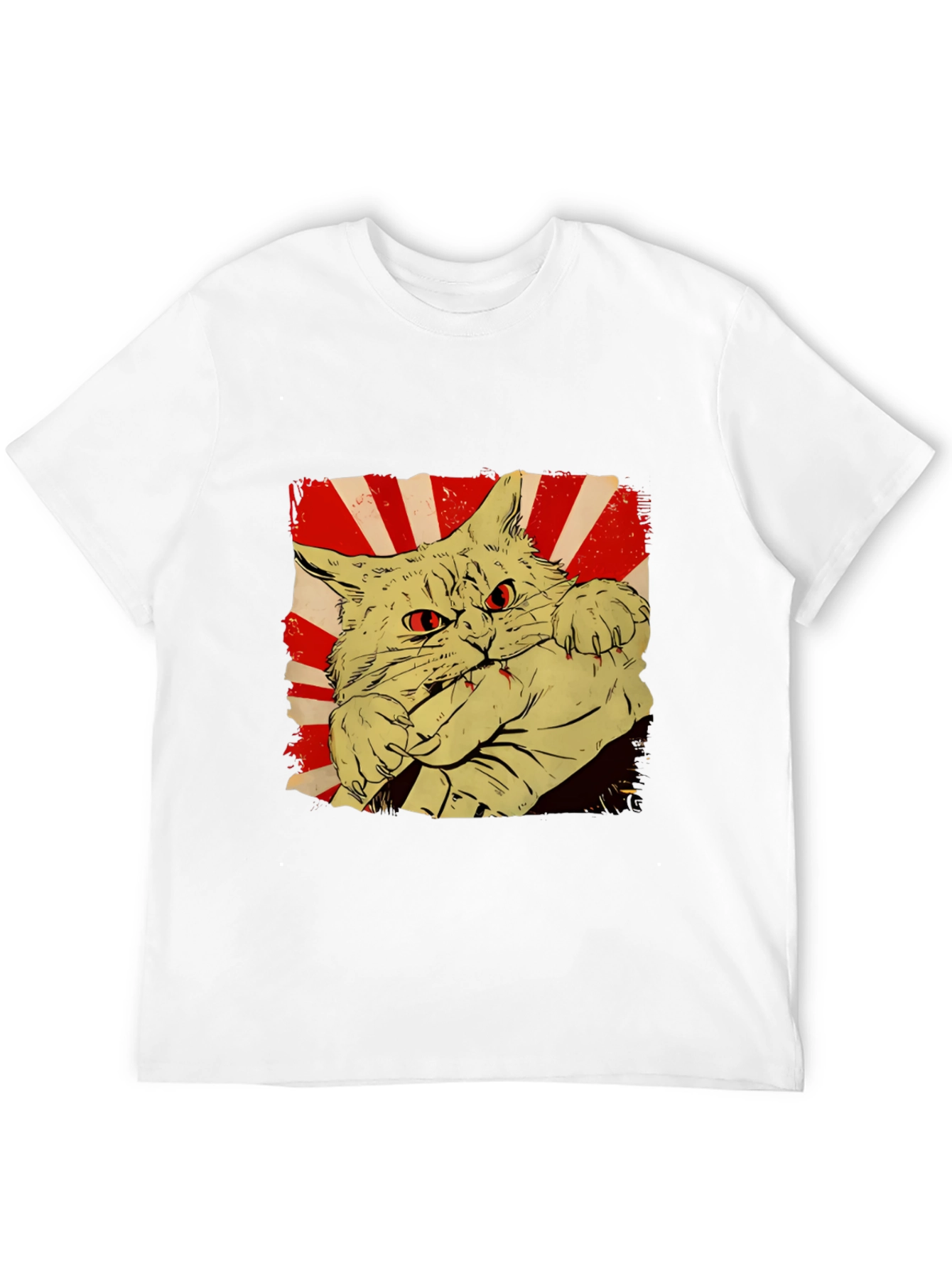 Cat Bite Graphic Tee - Red Eye Feline