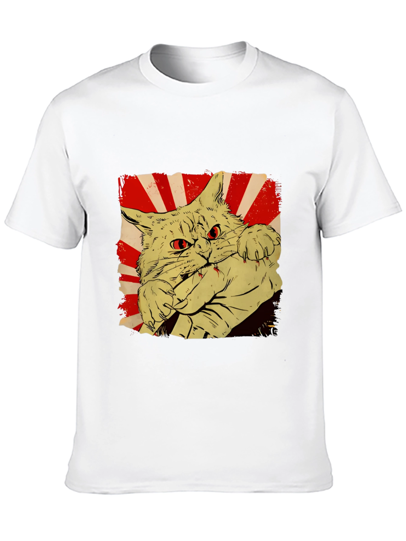 Cat Bite Graphic Tee - Red Eye Feline