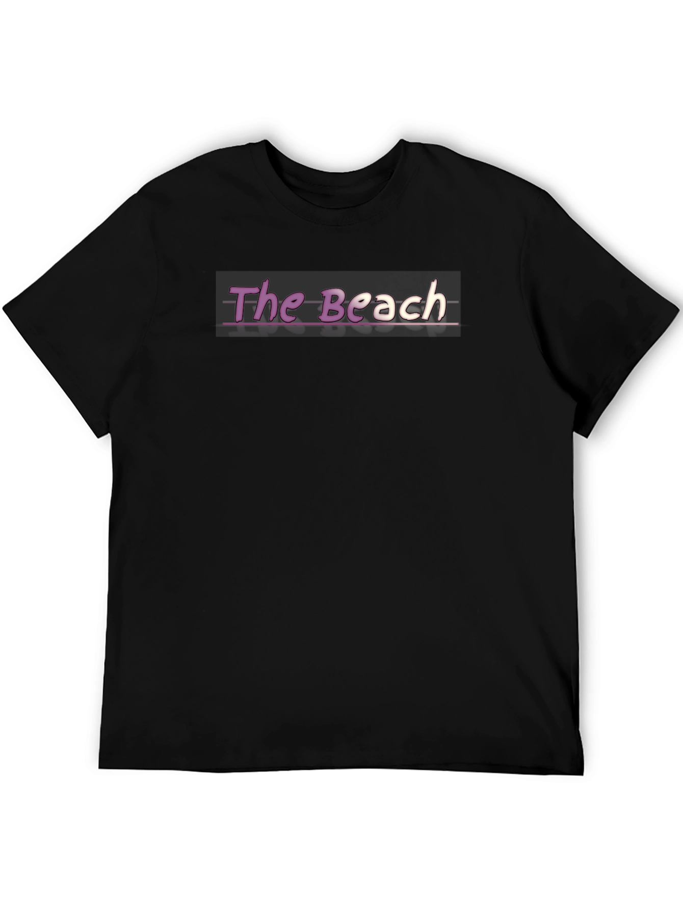 The Beach Graphic Tee - Casual Black T-Shirt