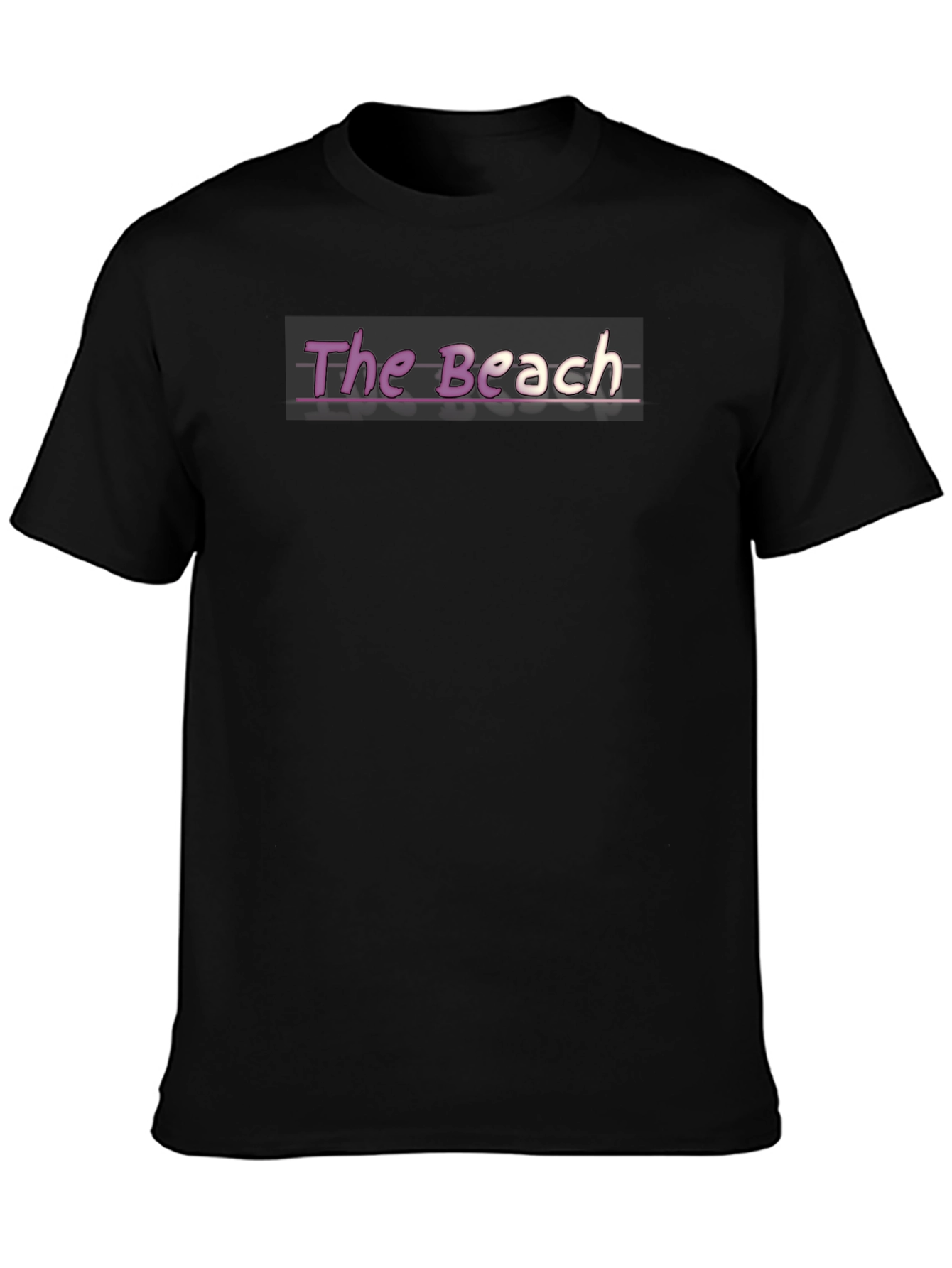 The Beach Graphic Tee - Casual Black T-Shirt
