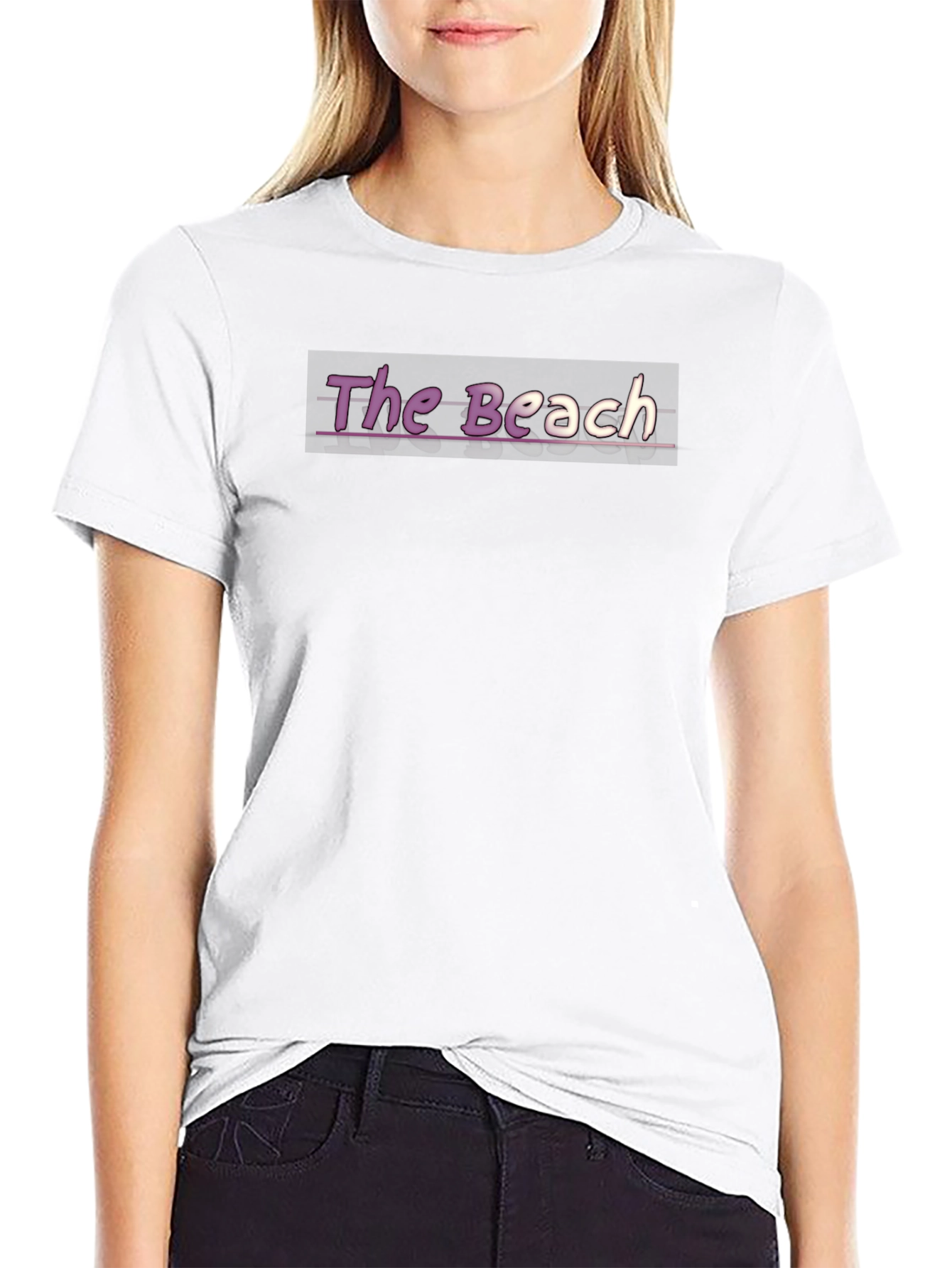 The Beach Graphic Tee - Casual Black T-Shirt