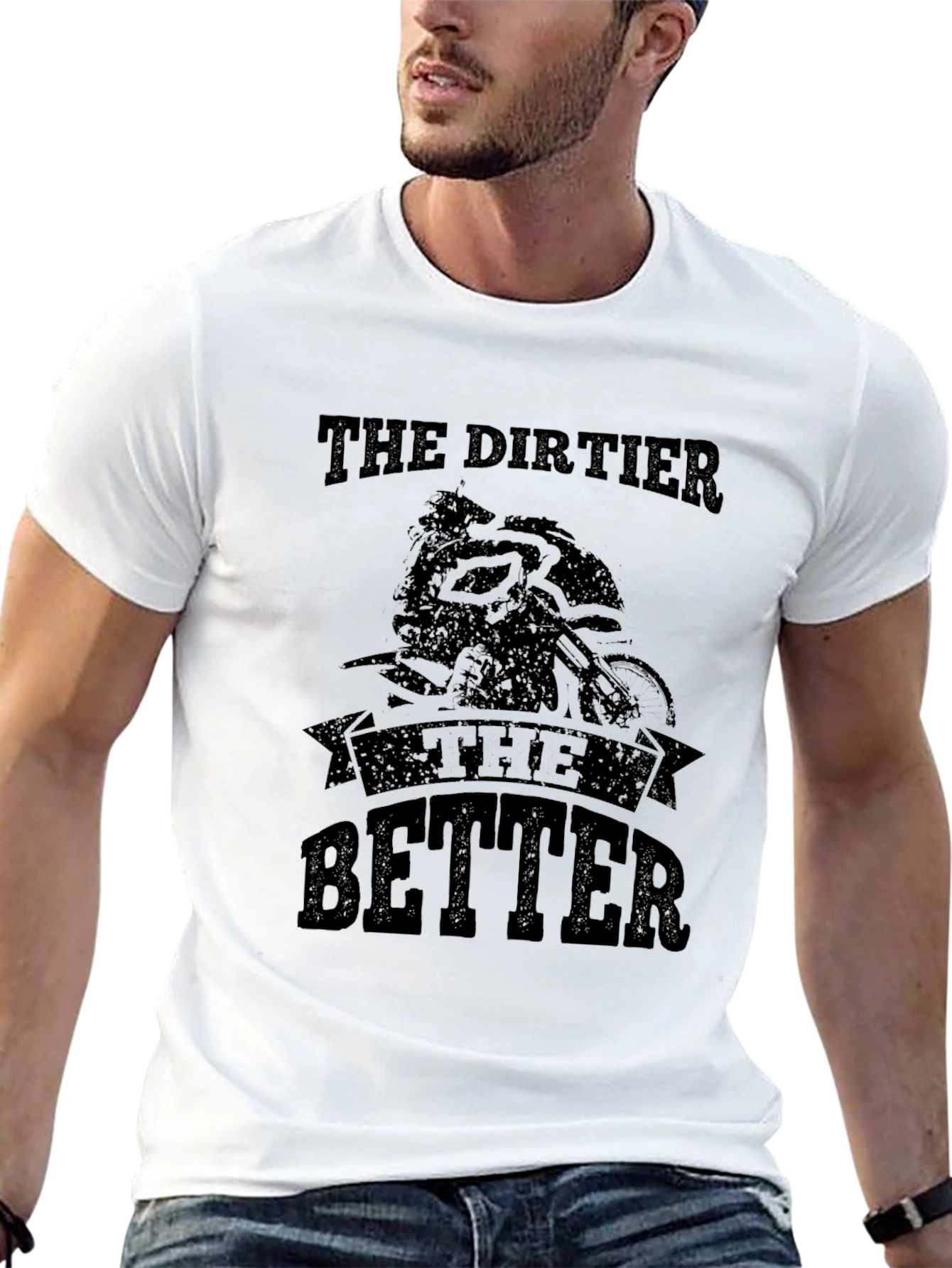 The Dirtier The Better T-Shirt - Moto Black Tee