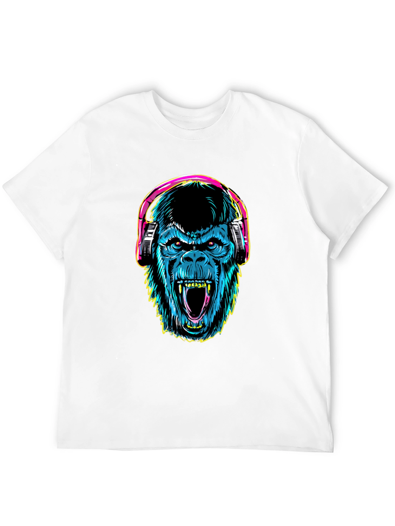 Gorilla Headphone Graphic T-Shirt - Cool Streetwear Style