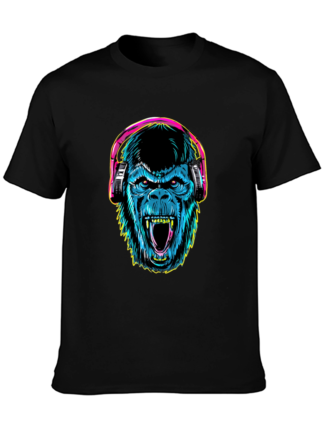 Gorilla Headphone Graphic T-Shirt - Cool Streetwear Style