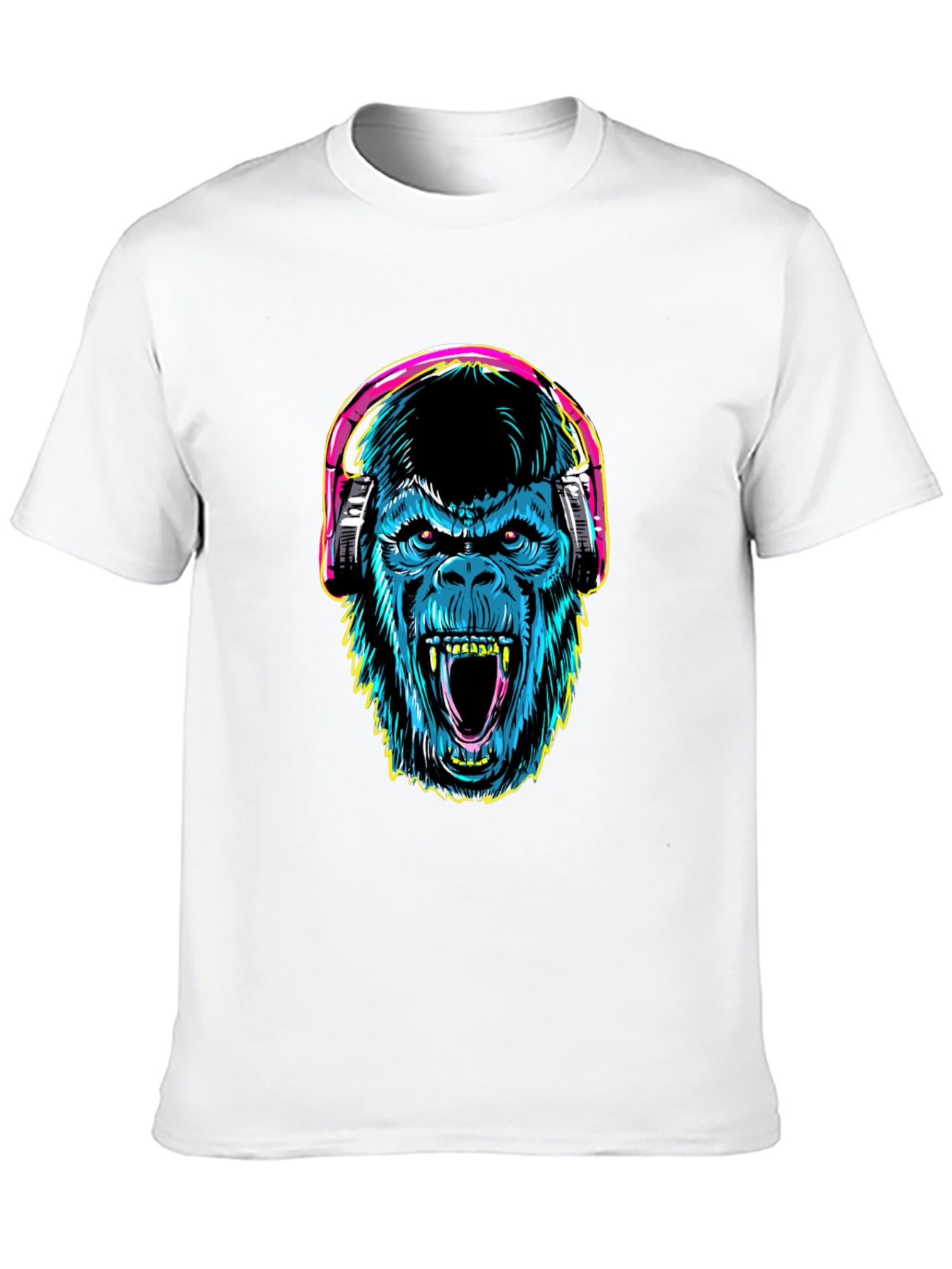 Gorilla Headphone Graphic T-Shirt - Cool Streetwear Style
