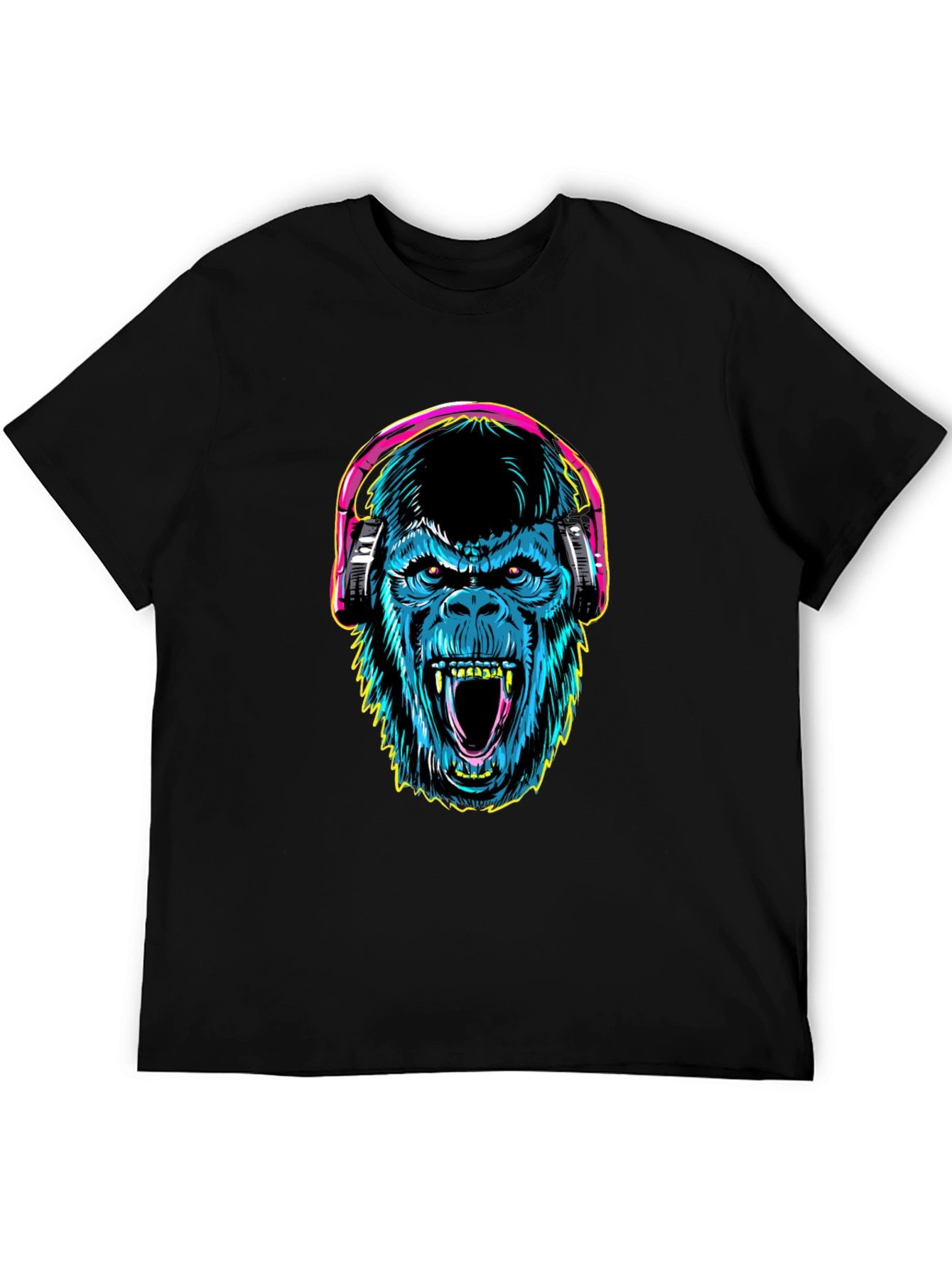 Gorilla Headphone Graphic T-Shirt - Cool Streetwear Style