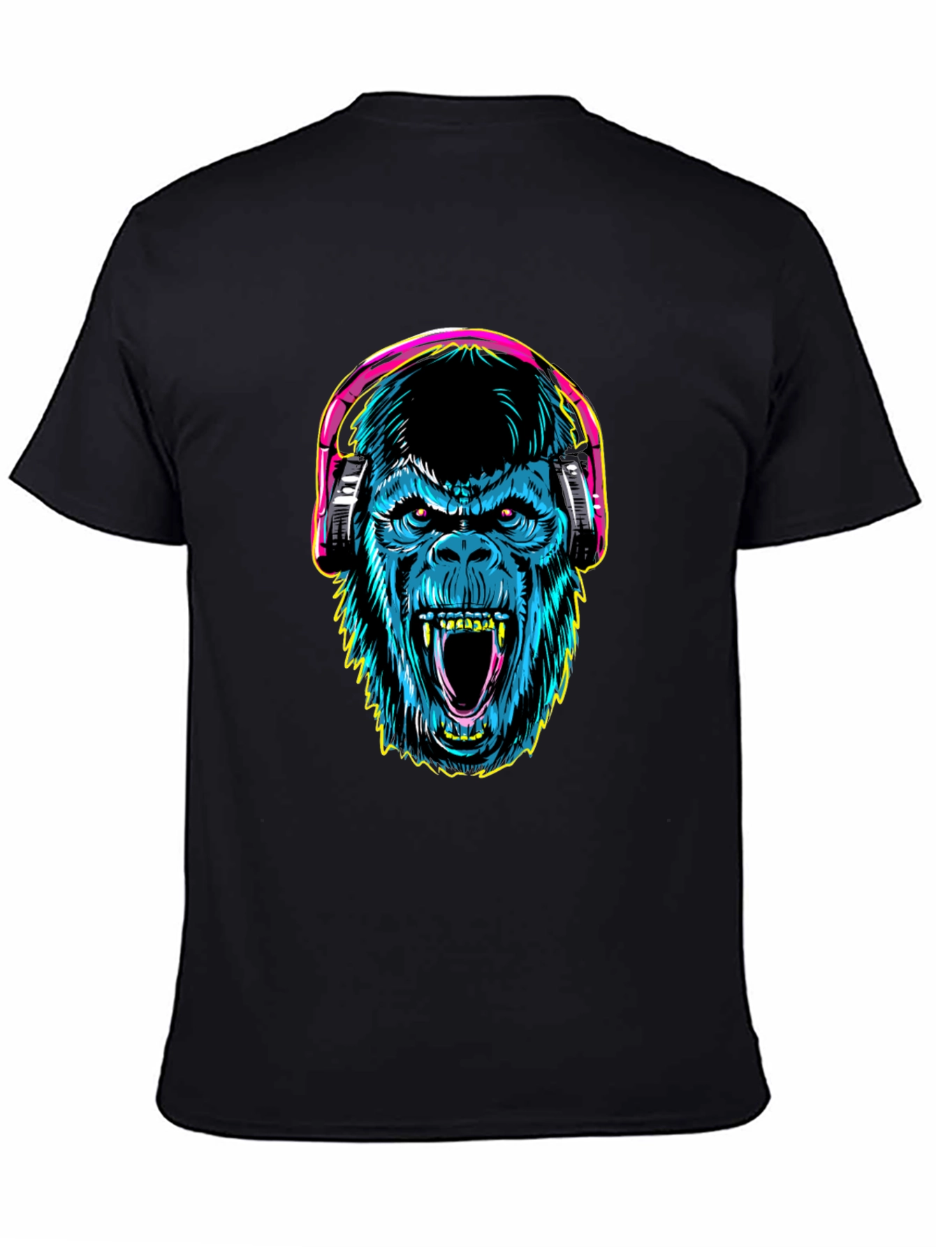 Gorilla Headphone Graphic T-Shirt - Cool Streetwear Style