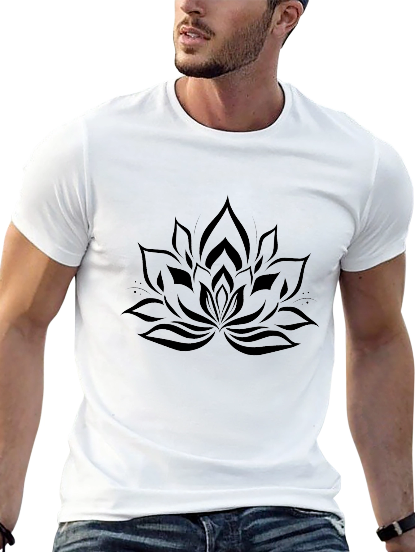 Lotus Mandala Black T-Shirt
