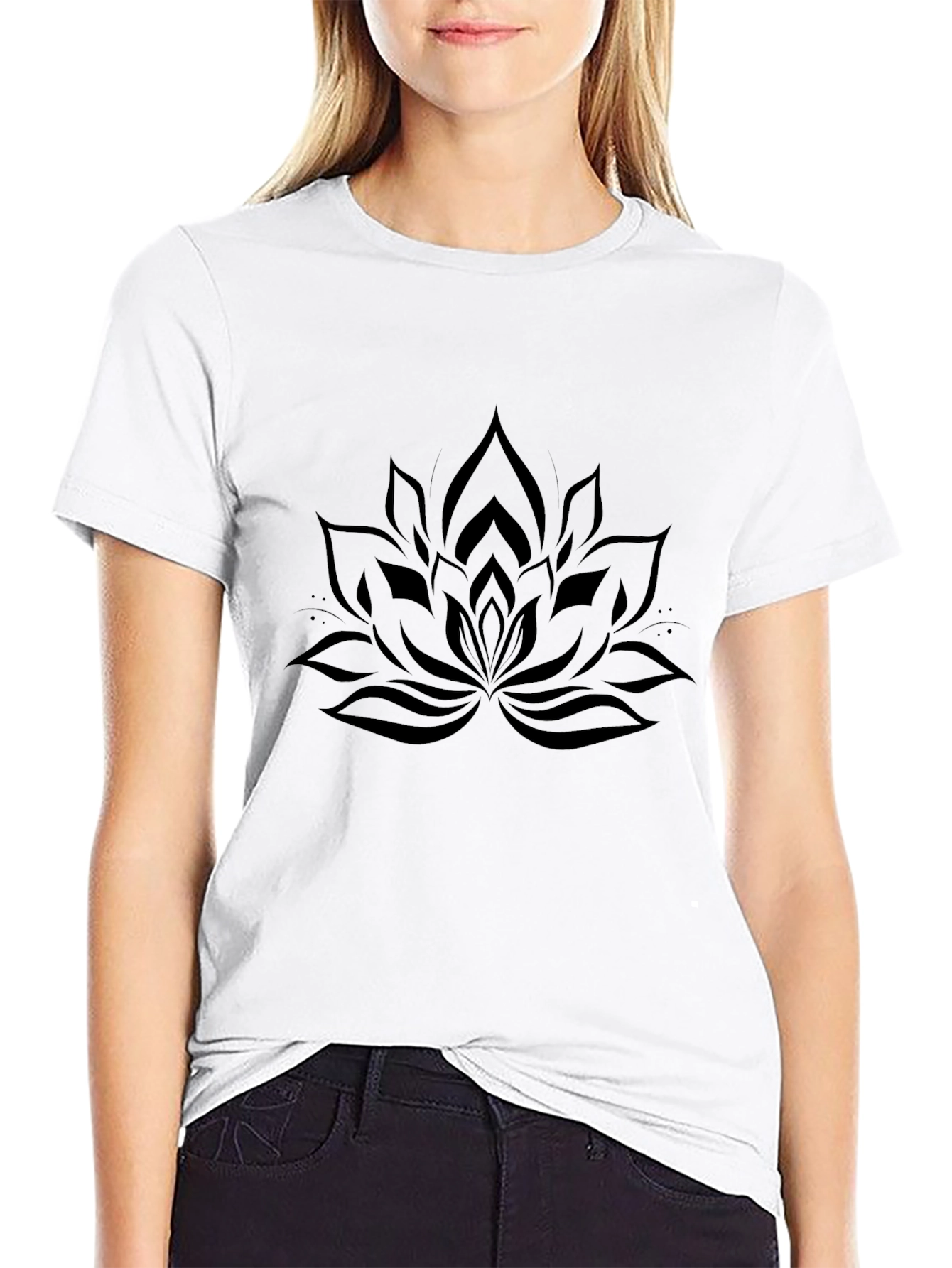 Lotus Mandala Black T-Shirt