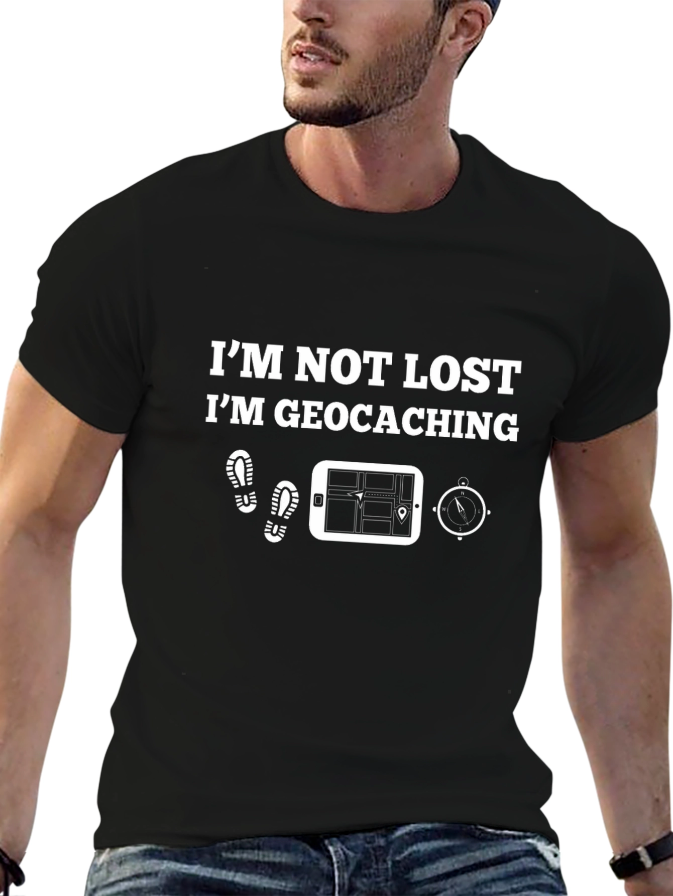 Geocaching T-Shirt - Im Not Lost Design