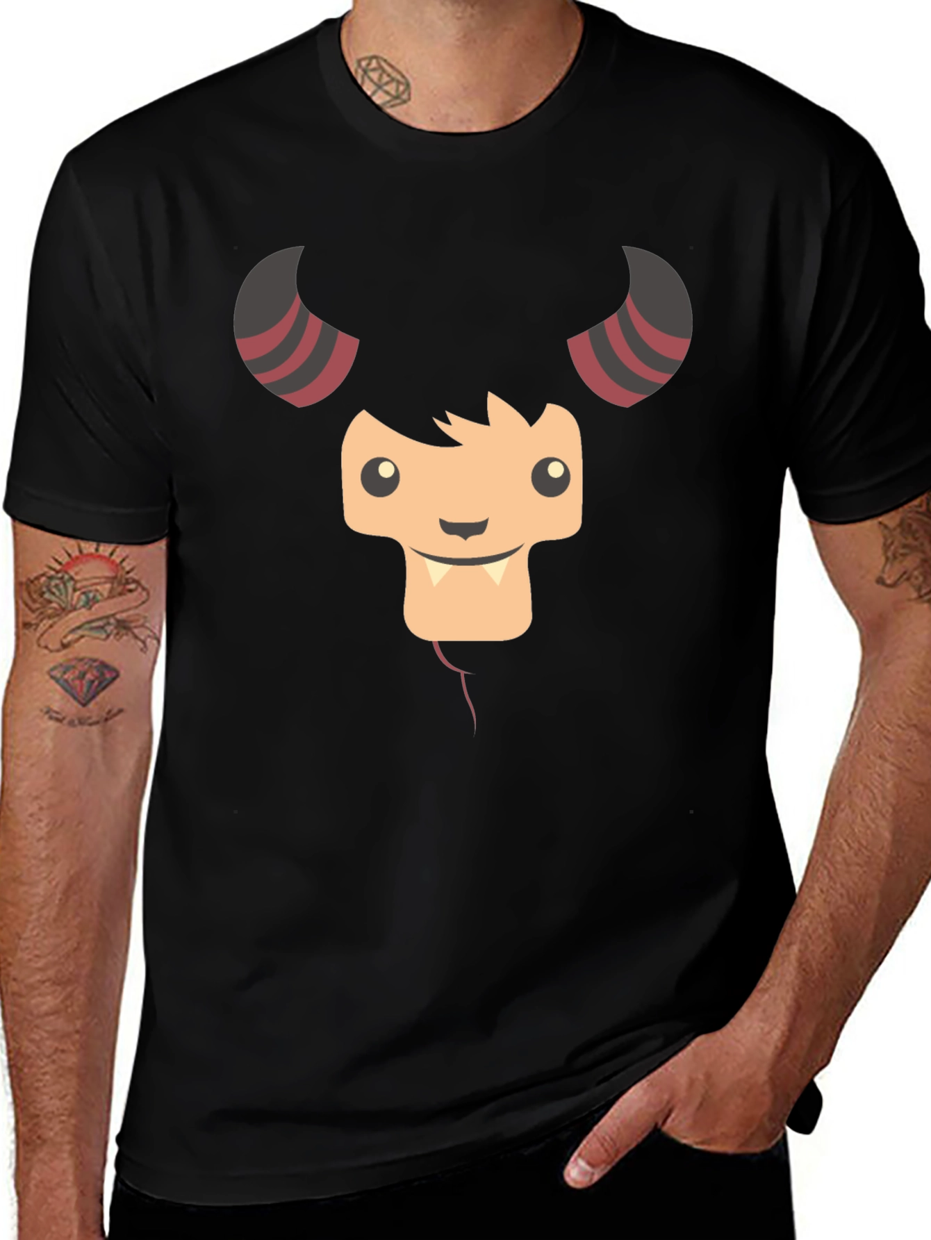 Monster Graphic Tee -  Black T-Shirt for Men