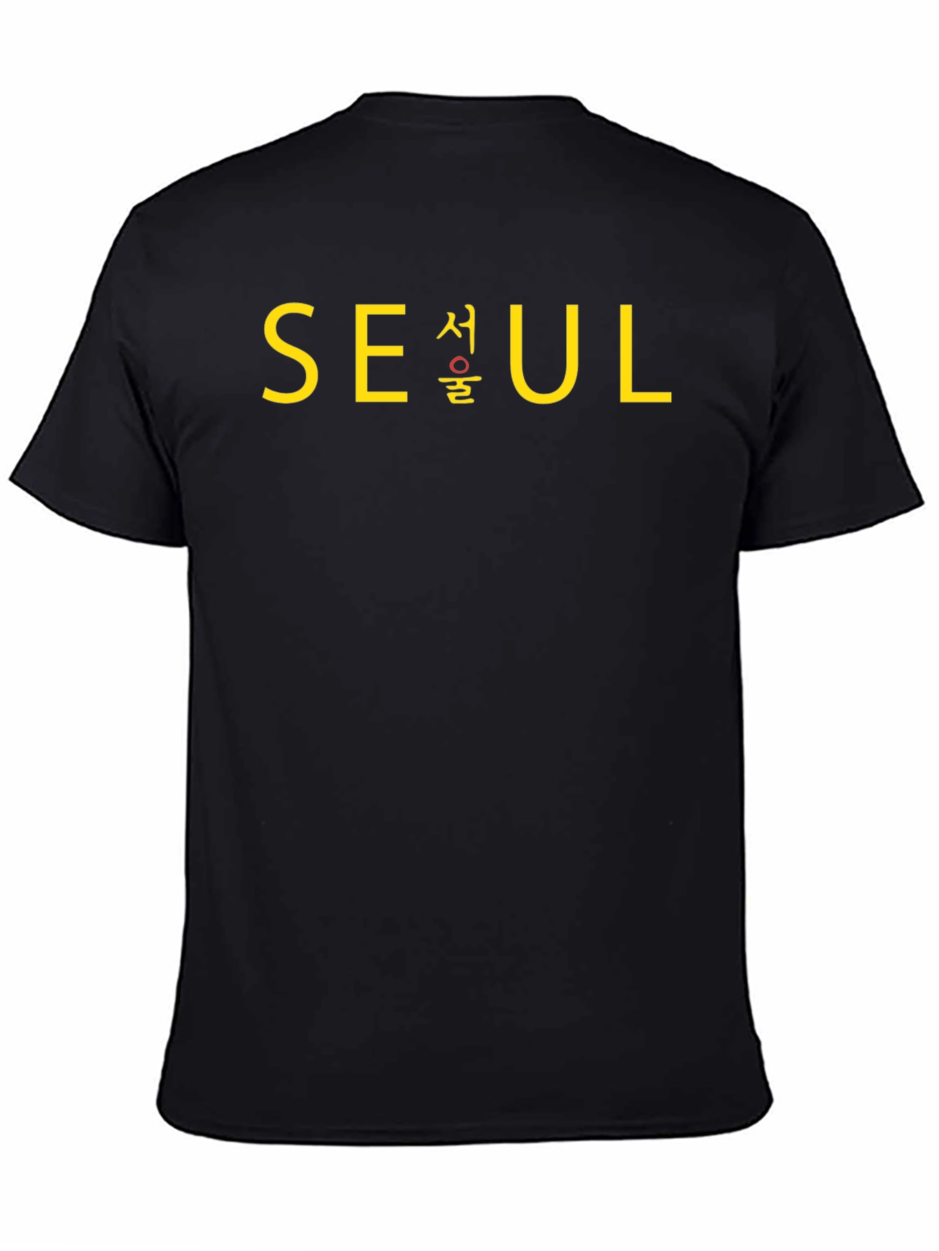 Seoul T-Shirt - Black Crew Neck Graphic Tee