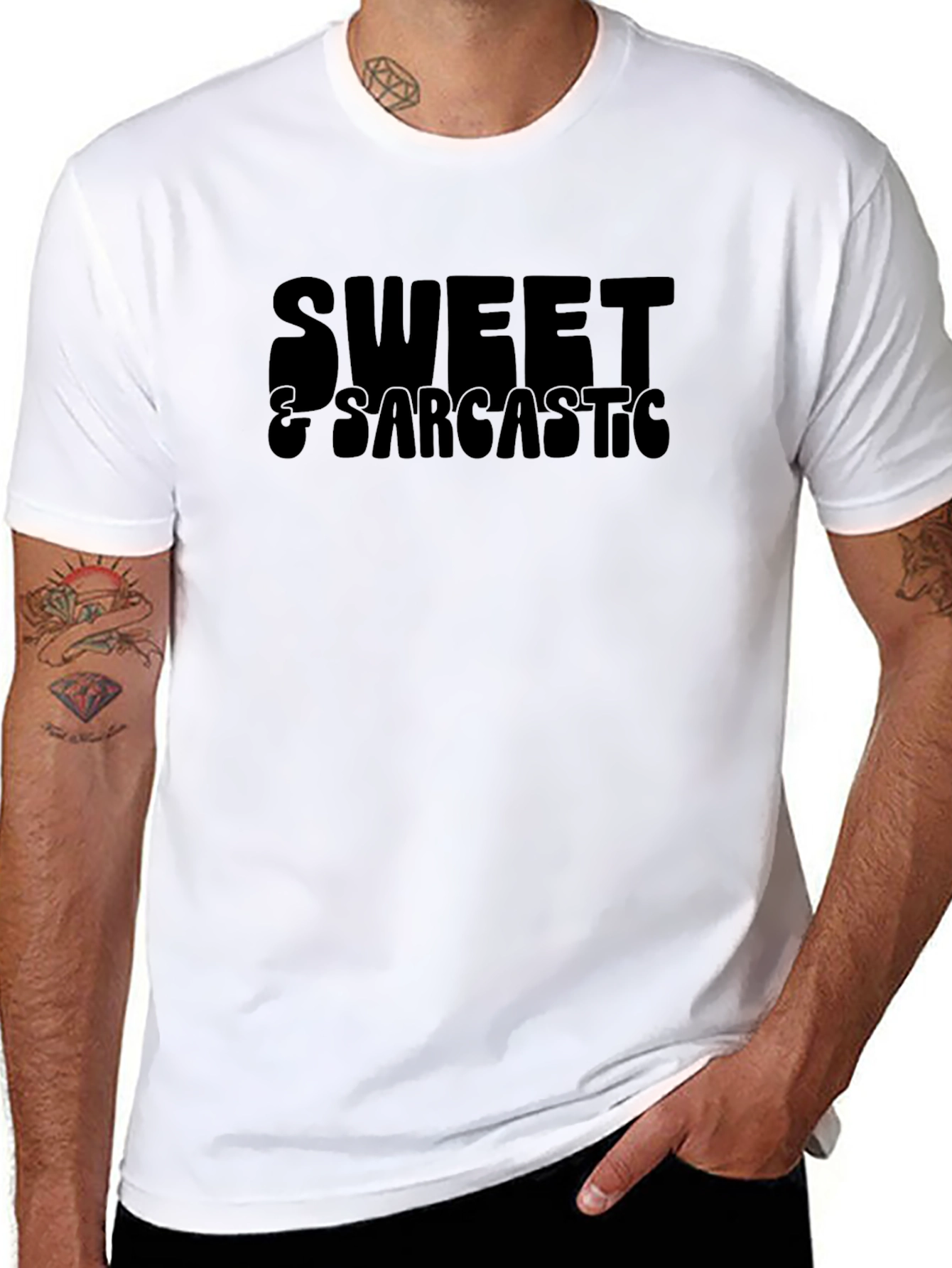 Sweet & Sarcastic Black Graphic Tee