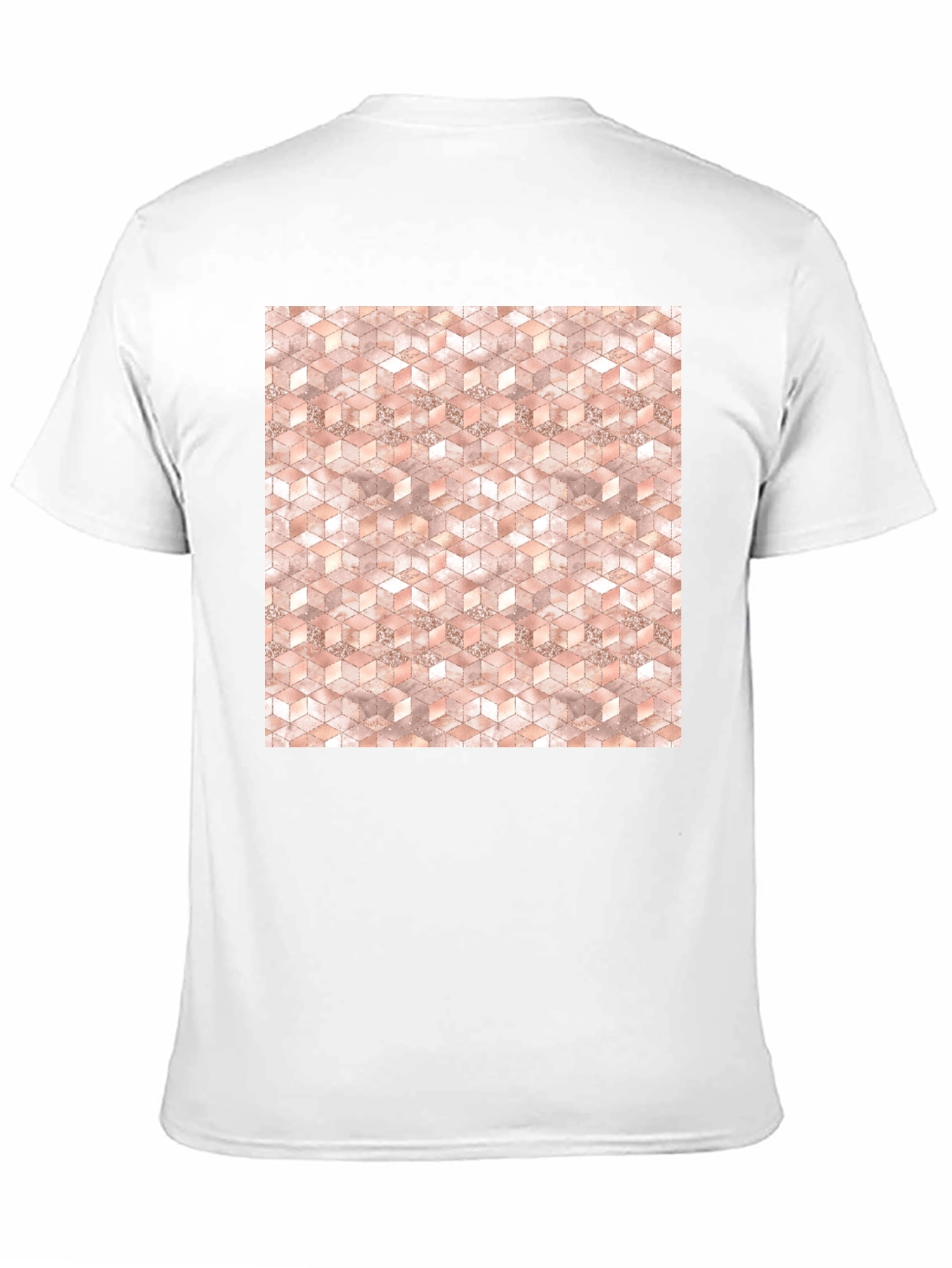 Geometric Cube Pattern Tee - Modern Style
