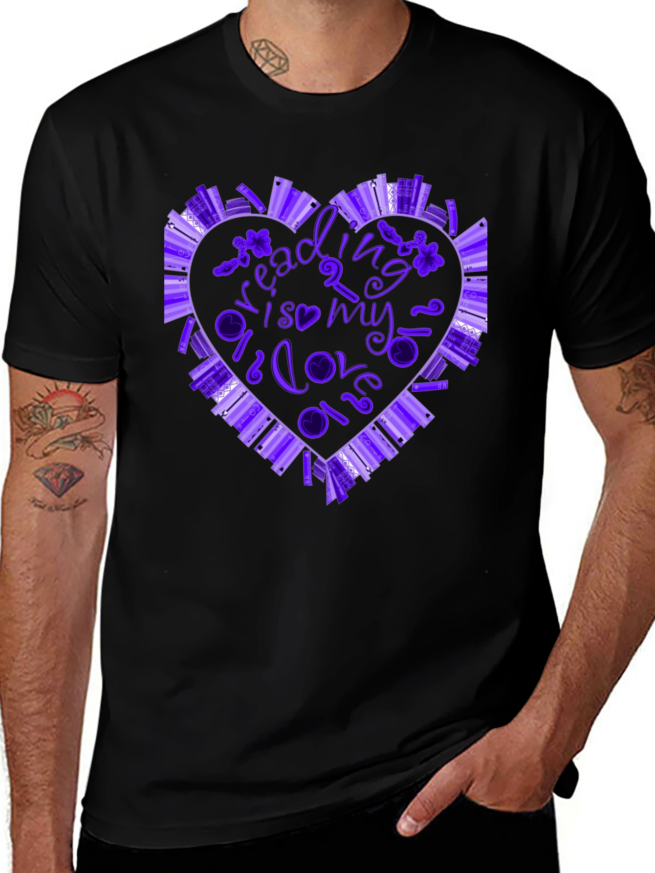 Reading is My Love Language Book Heart T-Shirt