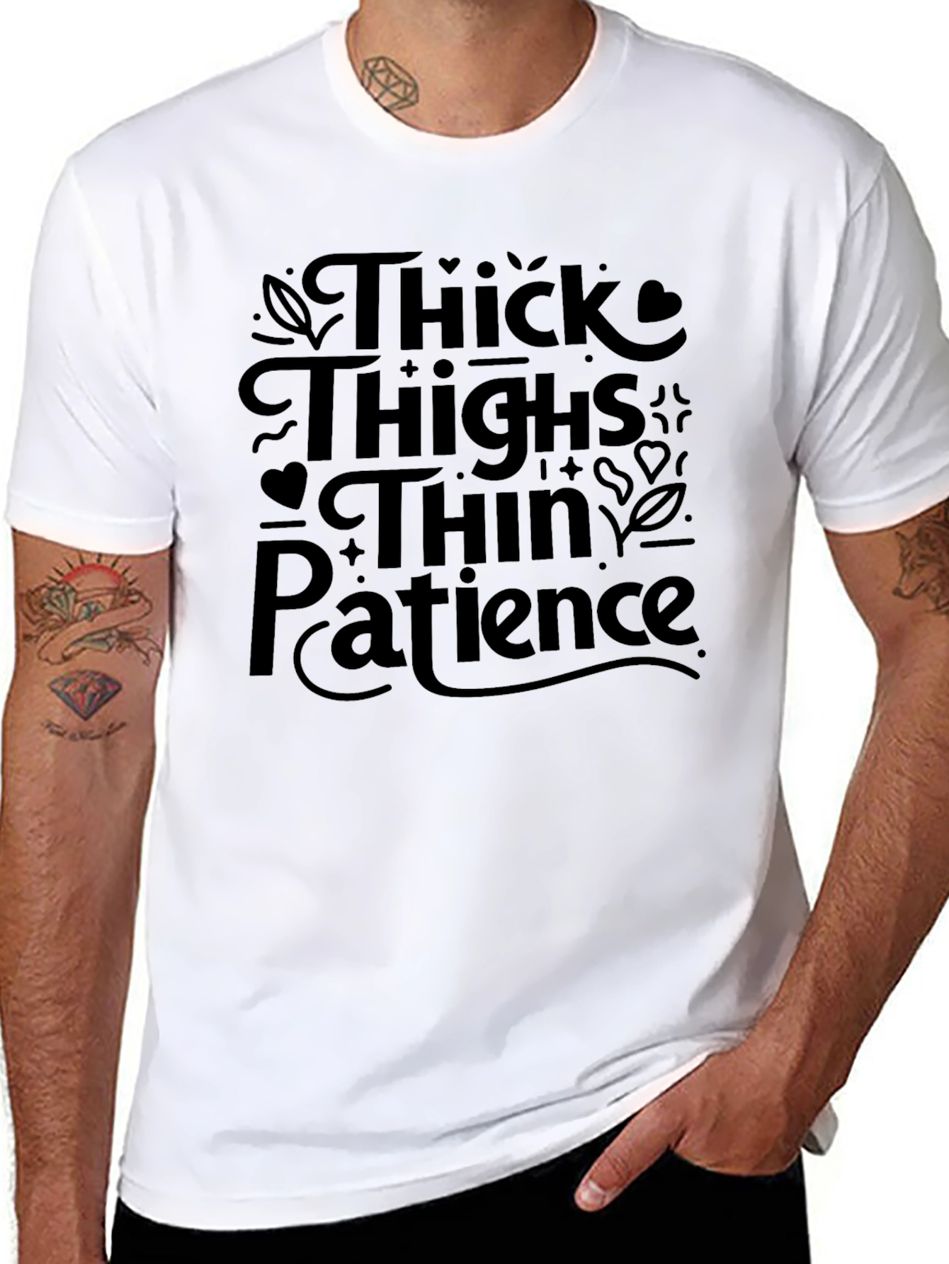 Thick Thighs Thin Patience Graphic T-Shirt