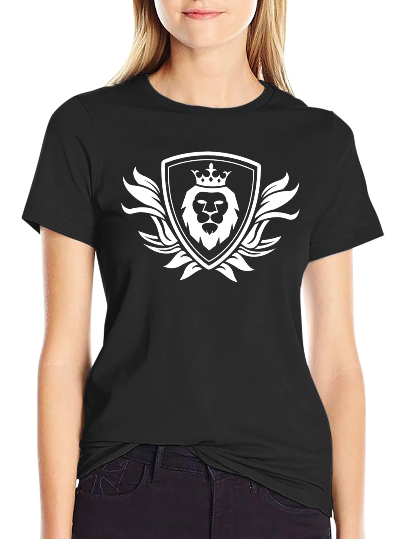 Black Lion Crest Graphic Tee