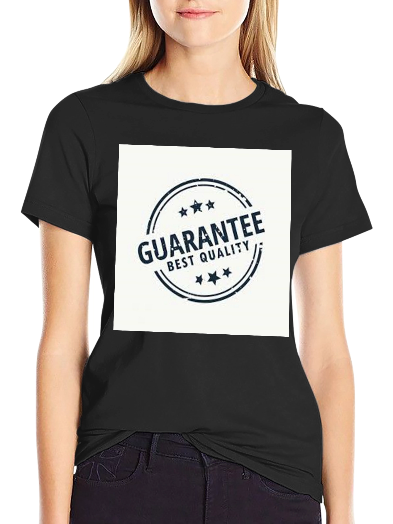 Mens Black T-Shirt - Guarantee Best Quality Print