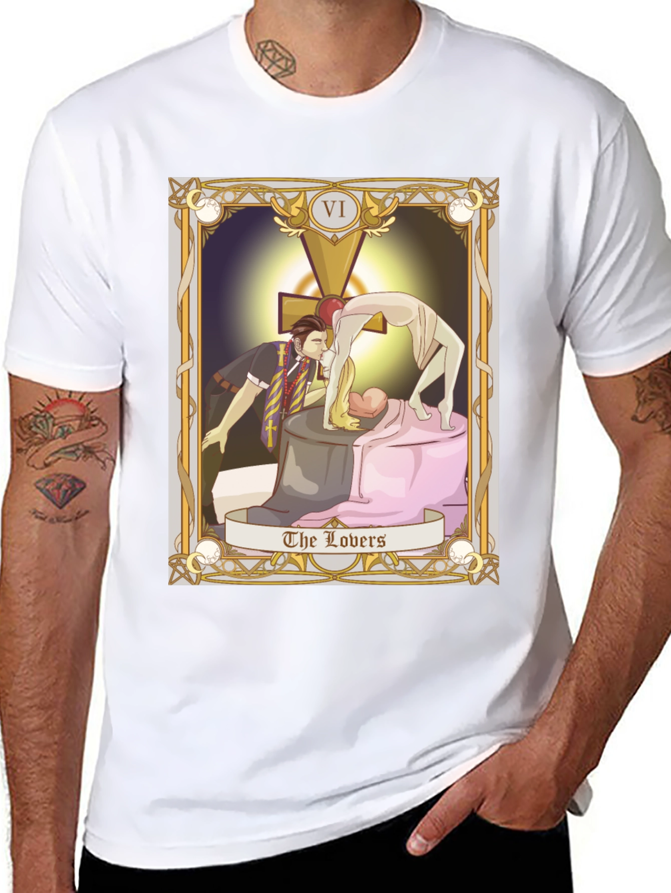 The Lovers Tarot Card Graphic T-Shirt