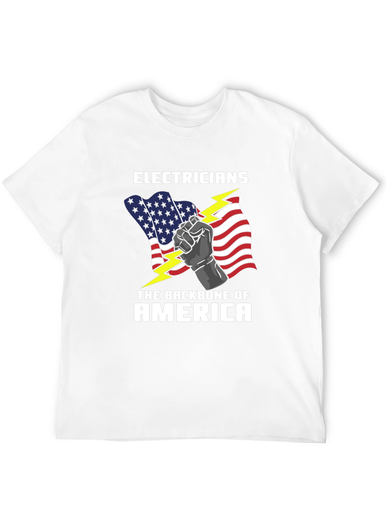 Electricians Backbone of America Graphic T-Shirt