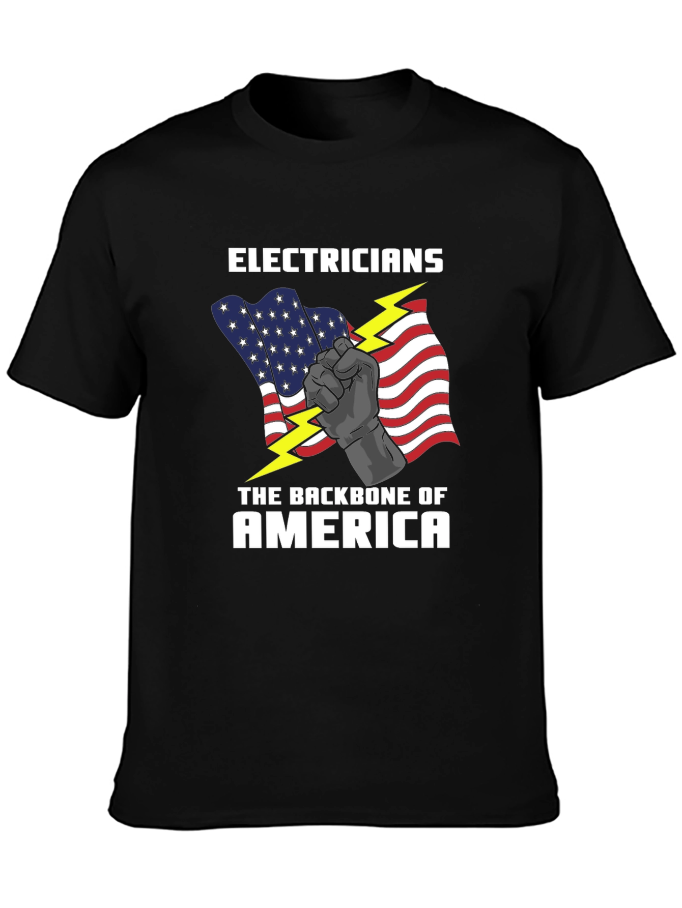 Electricians Backbone of America Graphic T-Shirt