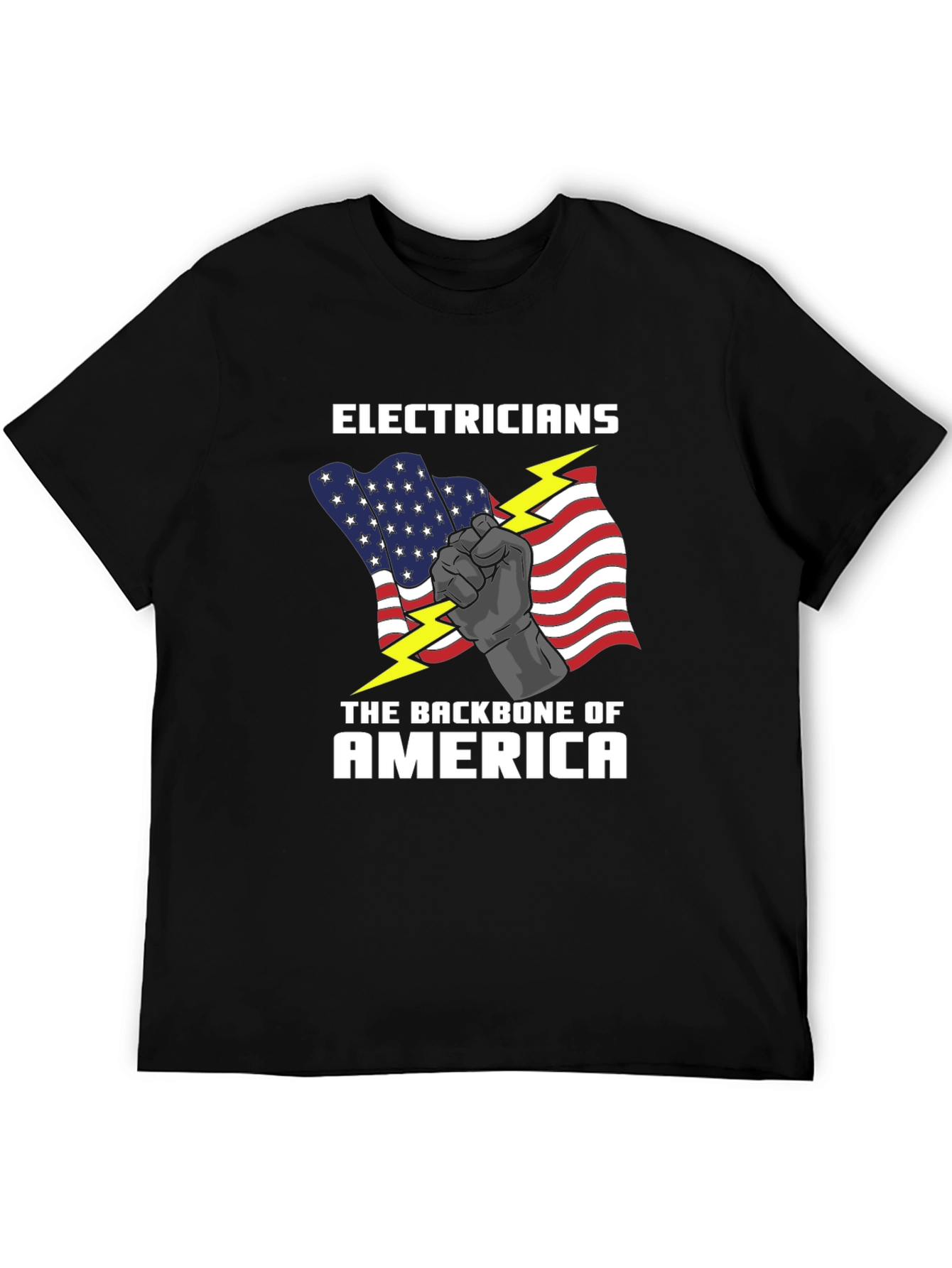 Electricians Backbone of America Graphic T-Shirt