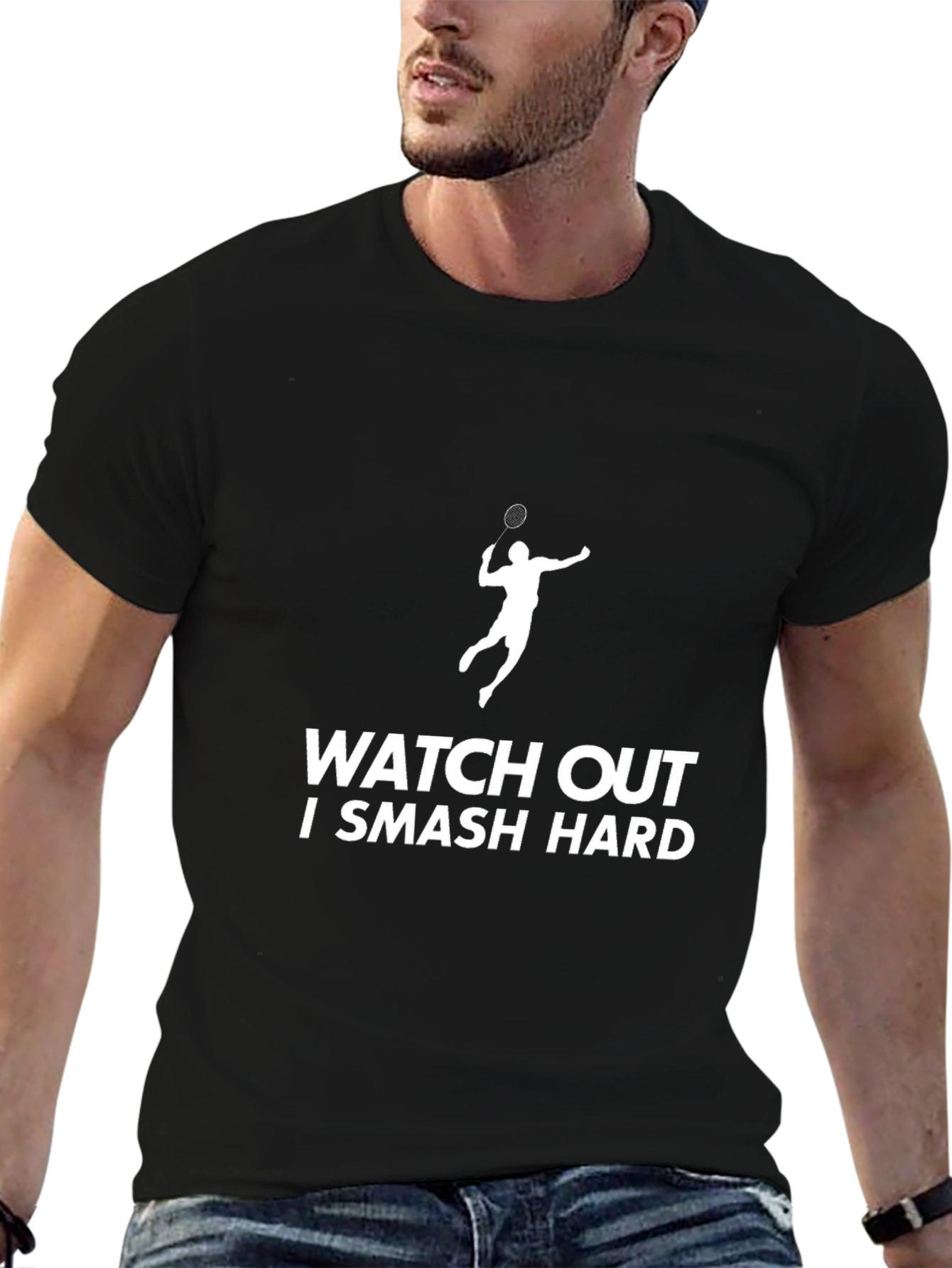 Smash Hard Badminton T-Shirt