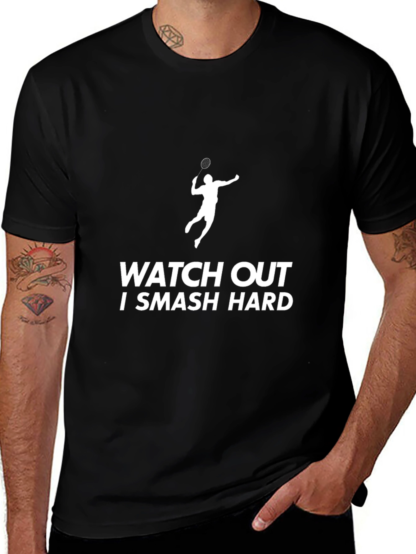 Smash Hard Badminton T-Shirt