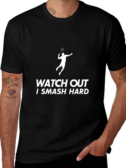 Smash Hard Badminton T-Shirt