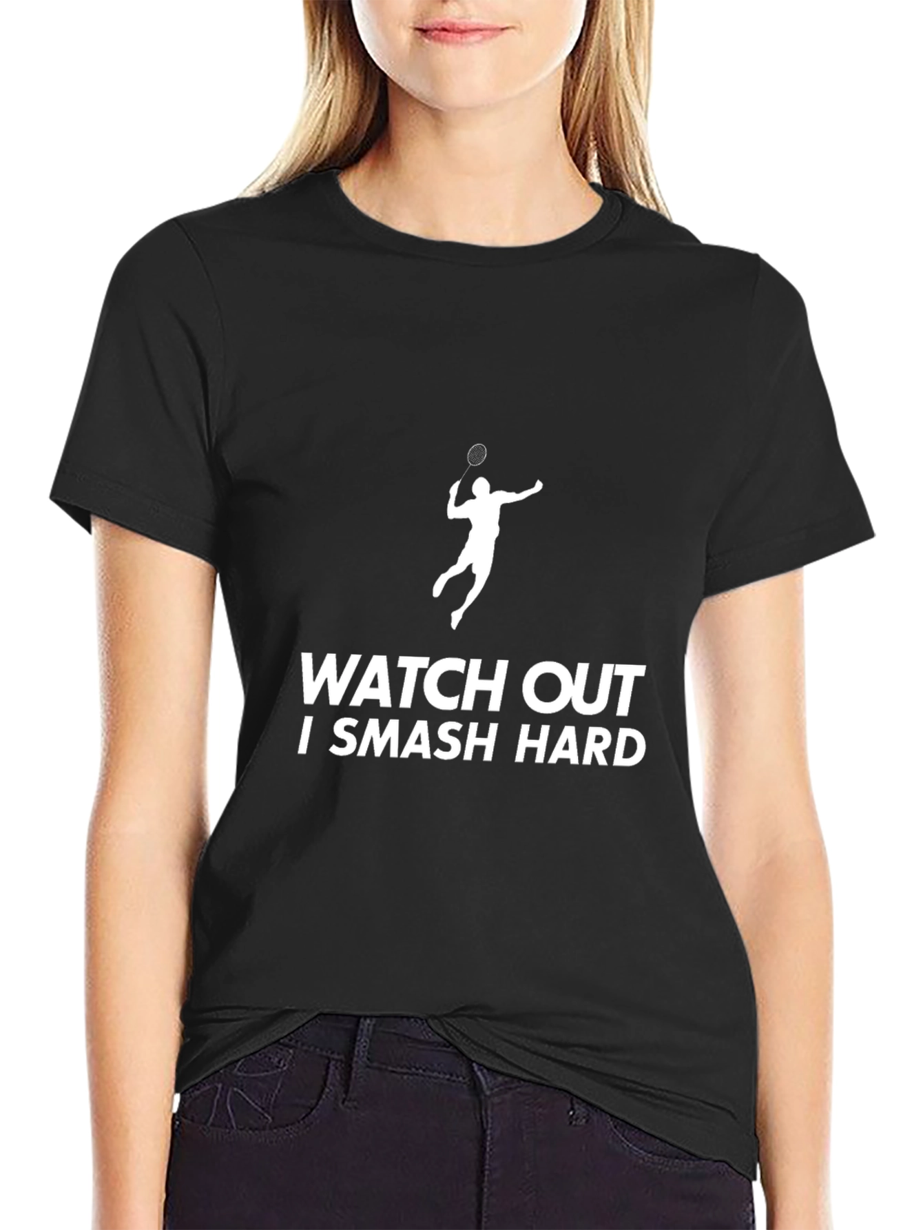 Smash Hard Badminton T-Shirt