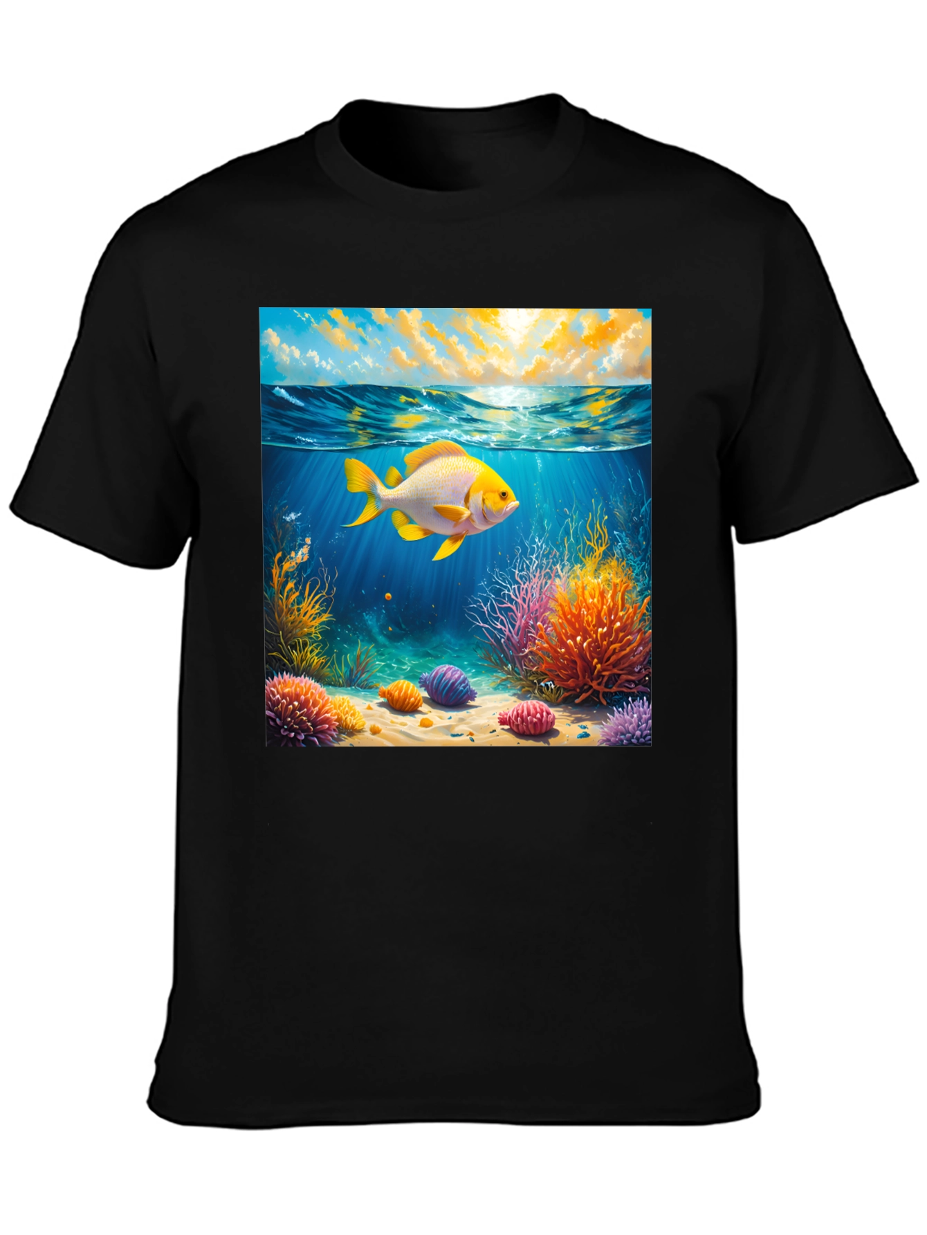 Underwater Goldfish Graphic Tee