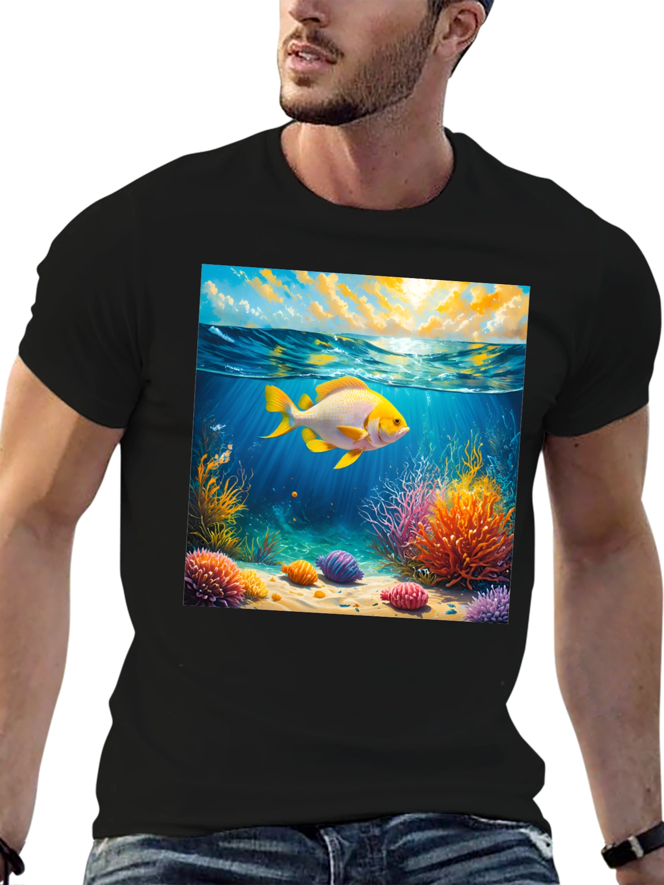 Underwater Goldfish Graphic Tee