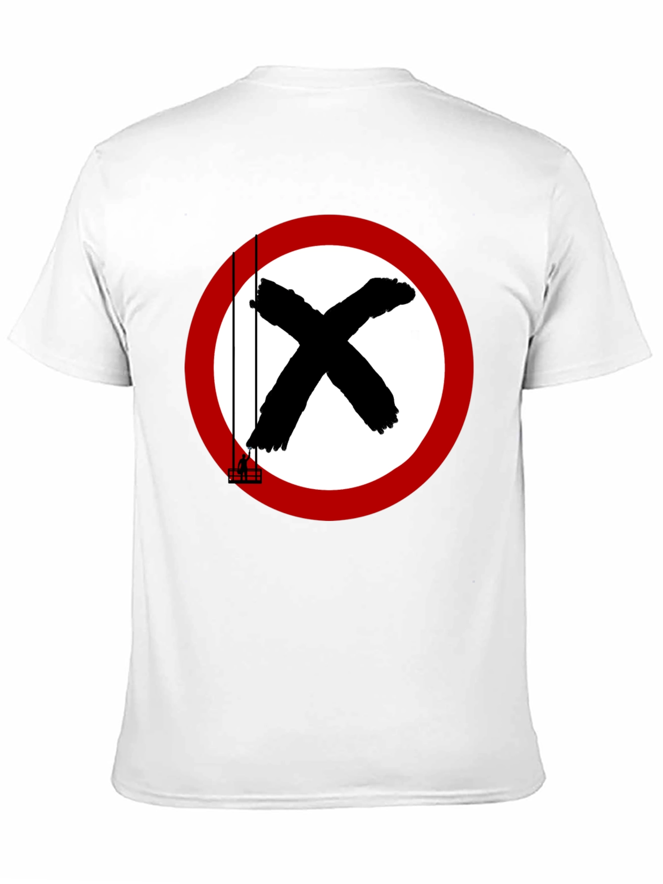 Black T-Shirt with Circular X Design