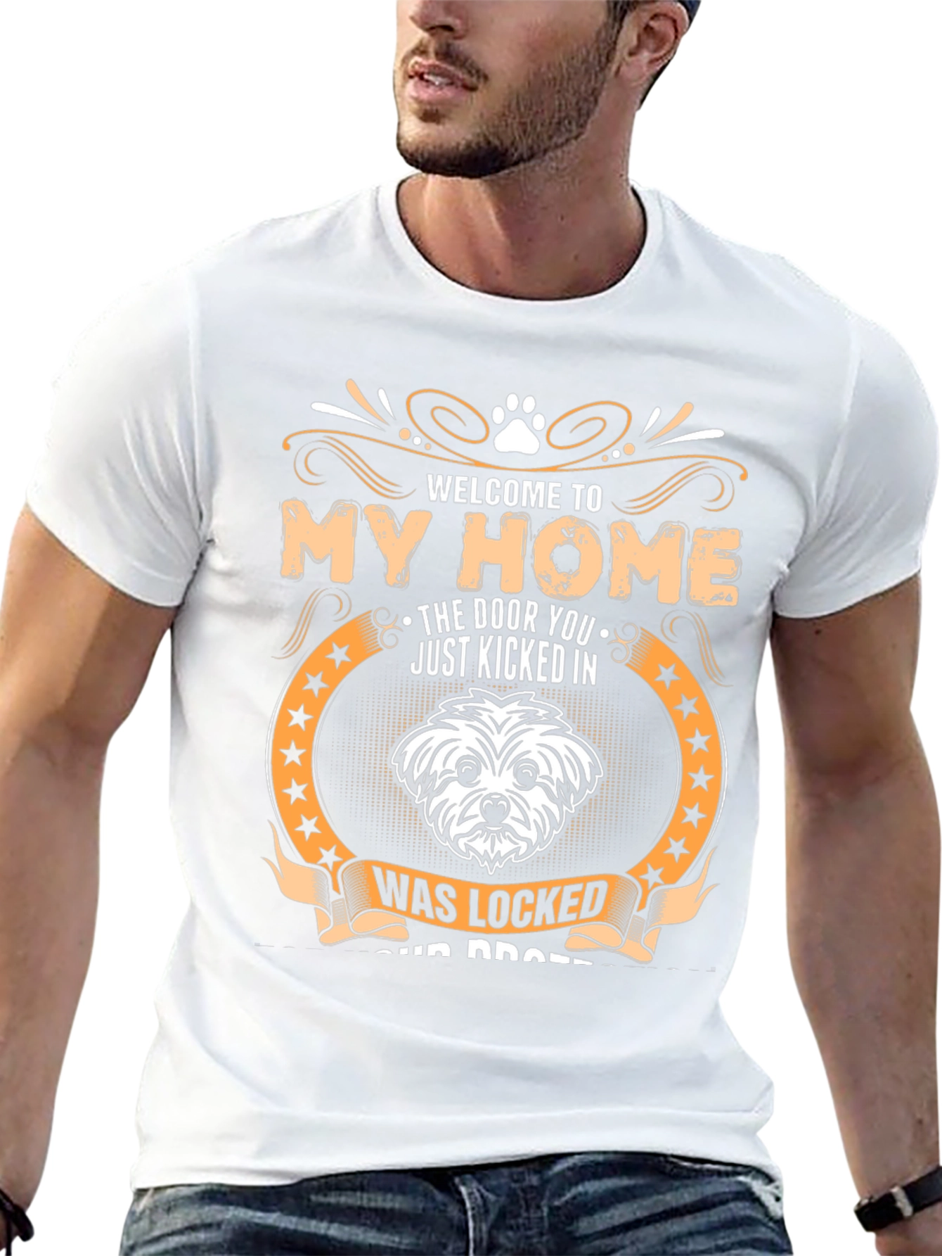 Welcome to My Home Dog Graphic T-Shirt