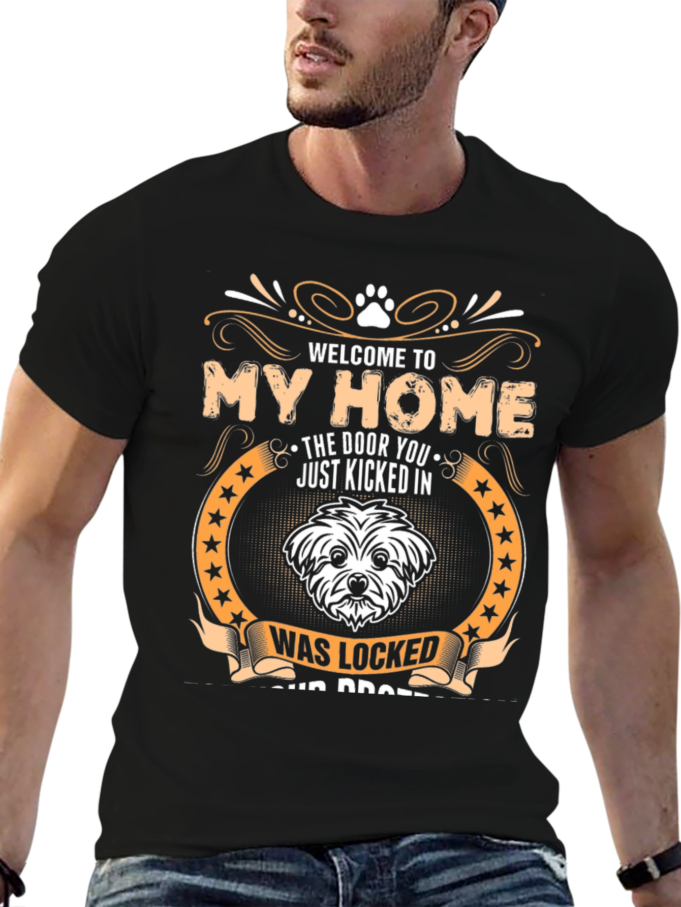 Welcome to My Home Dog Graphic T-Shirt