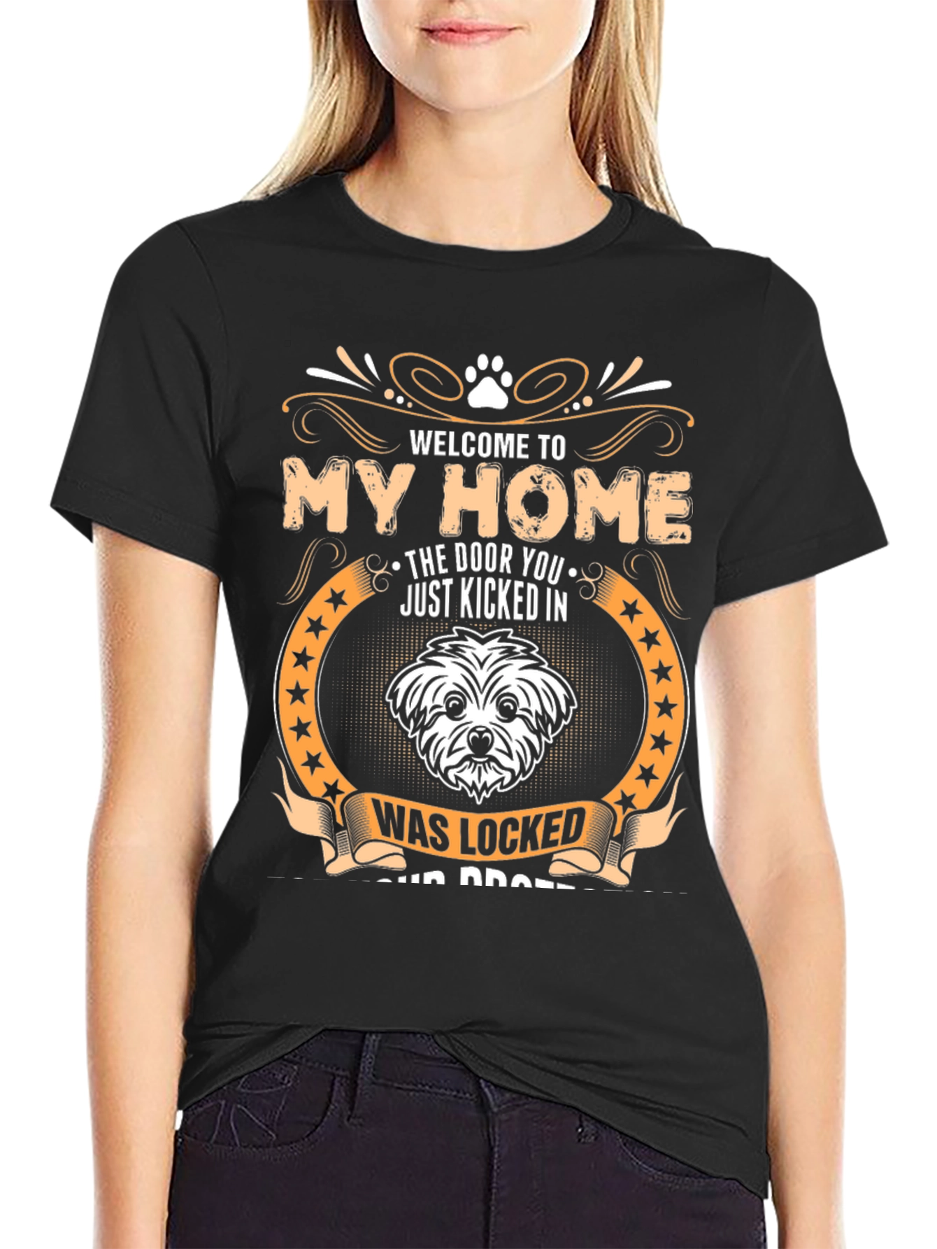 Welcome to My Home Dog Graphic T-Shirt