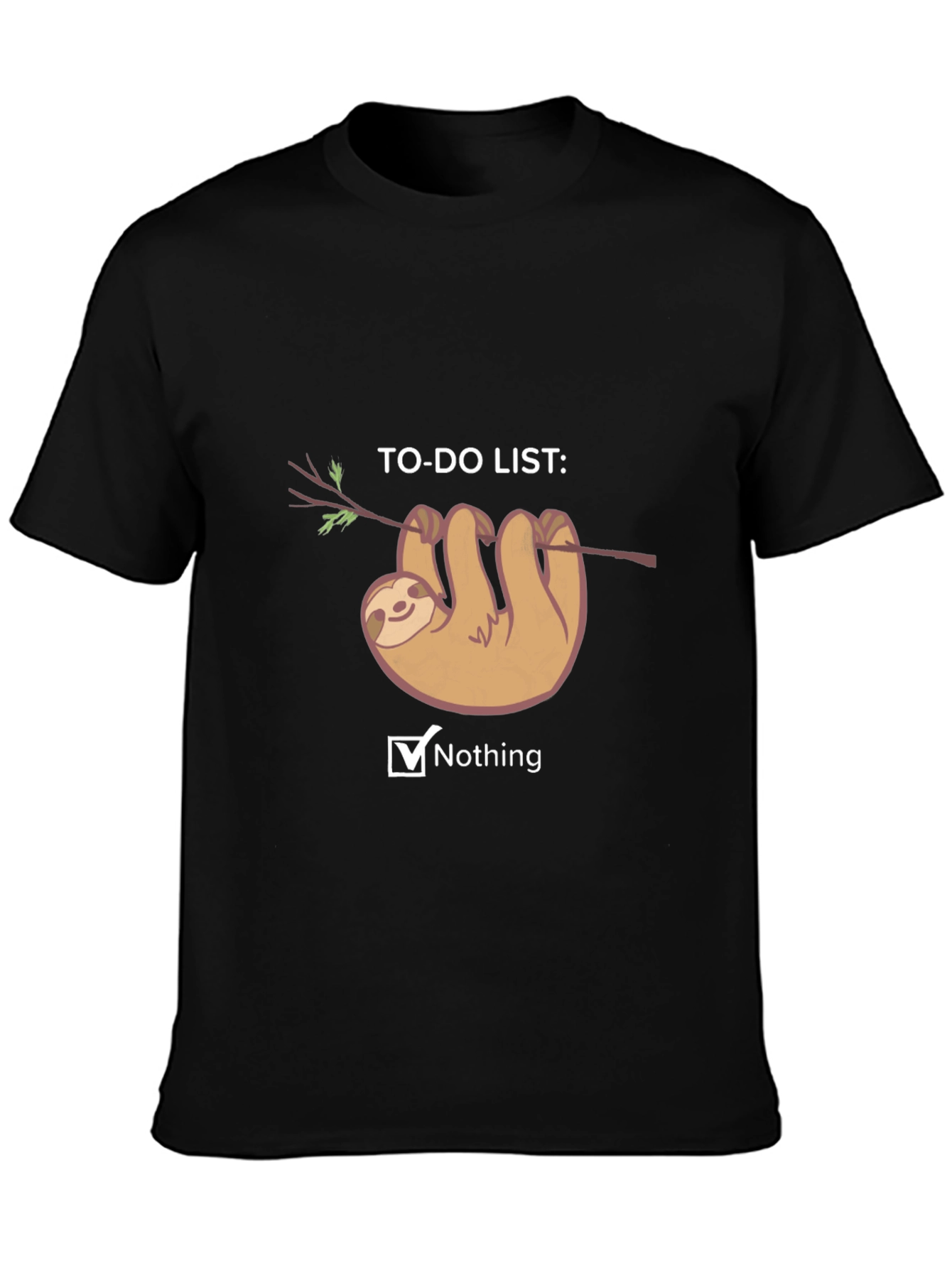 Sloth To-Do List Nothing T-Shirt