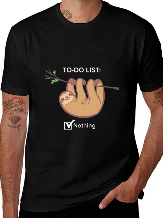 Sloth To-Do List Nothing T-Shirt