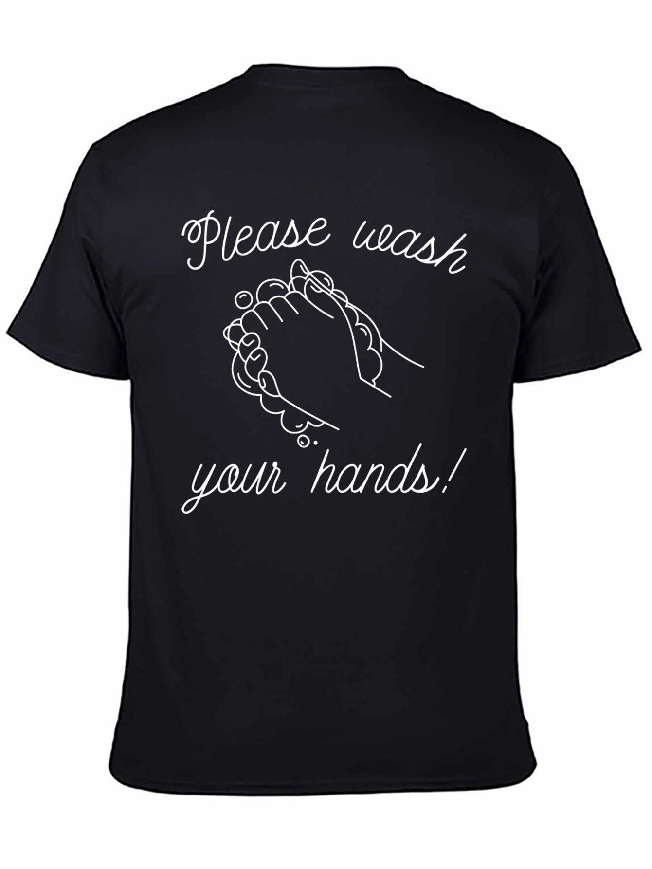 Wash Your Hands Graphic Tee - Black Unisex