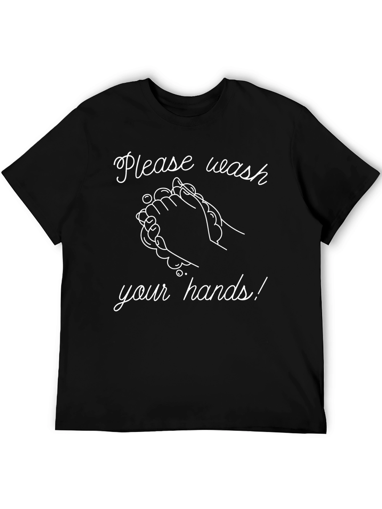 Wash Your Hands Graphic Tee - Black Unisex