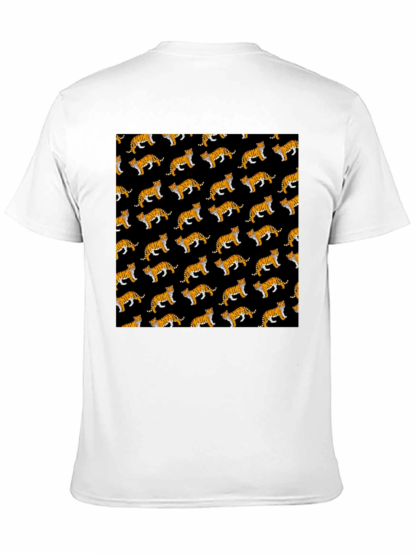 Tiger Pattern Black T-Shirt