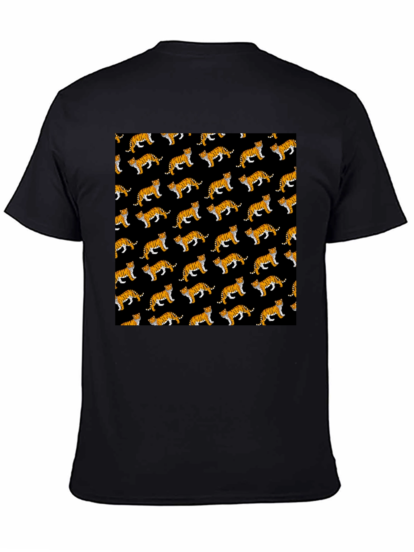 Tiger Pattern Black T-Shirt