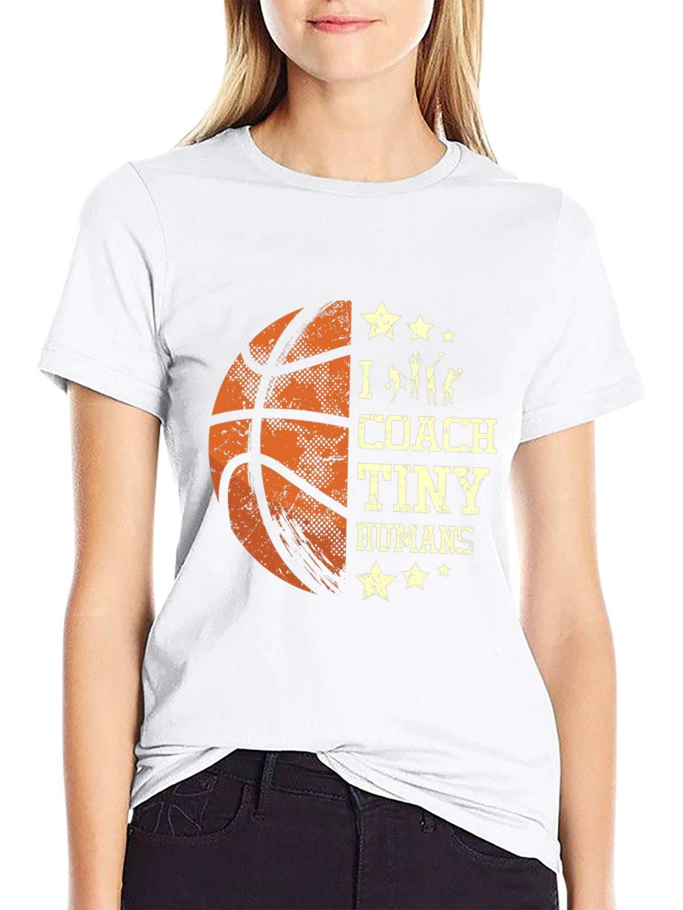 Basketball Coach T-Shirt I Coach Tiny Humans Tee