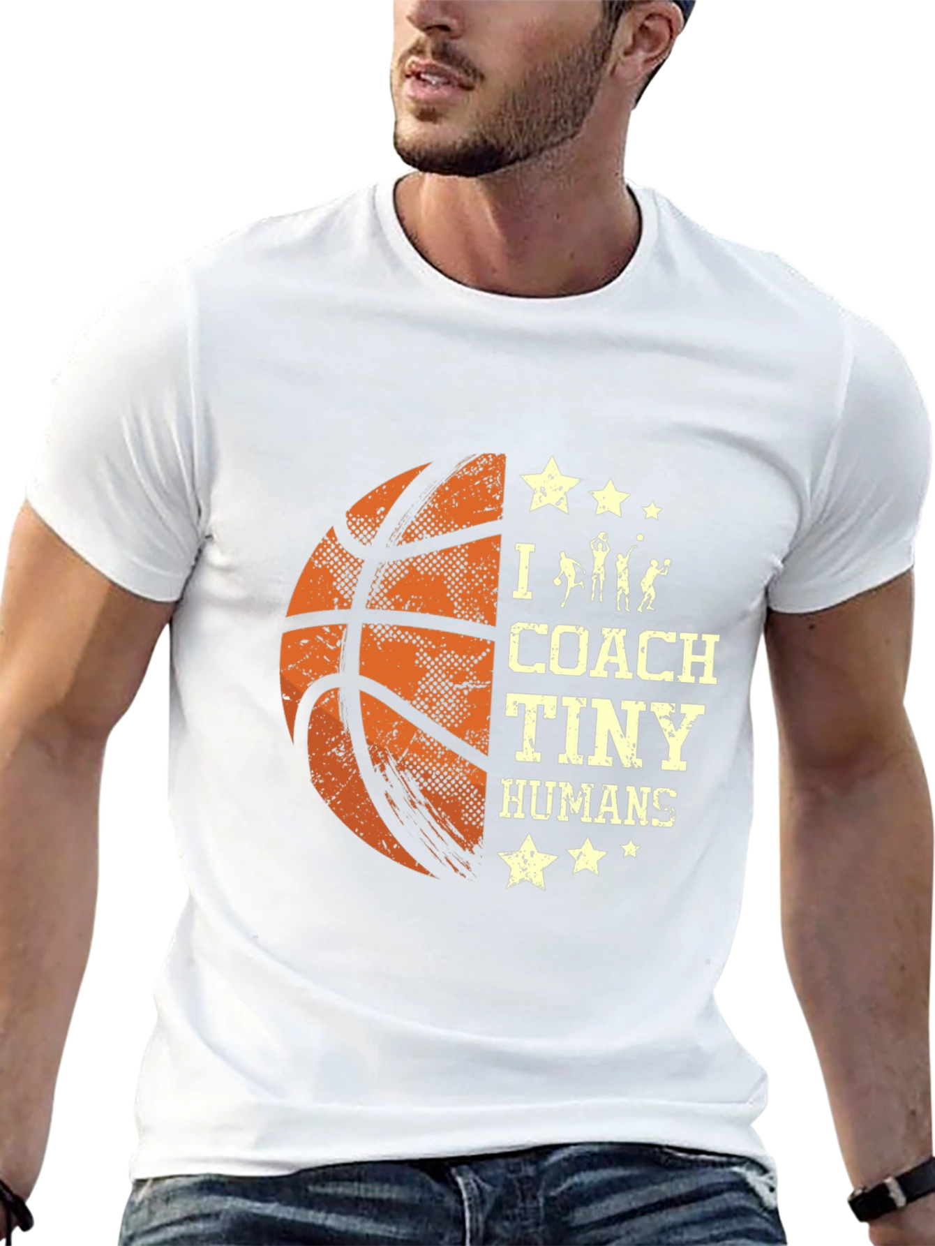 Basketball Coach T-Shirt I Coach Tiny Humans Tee